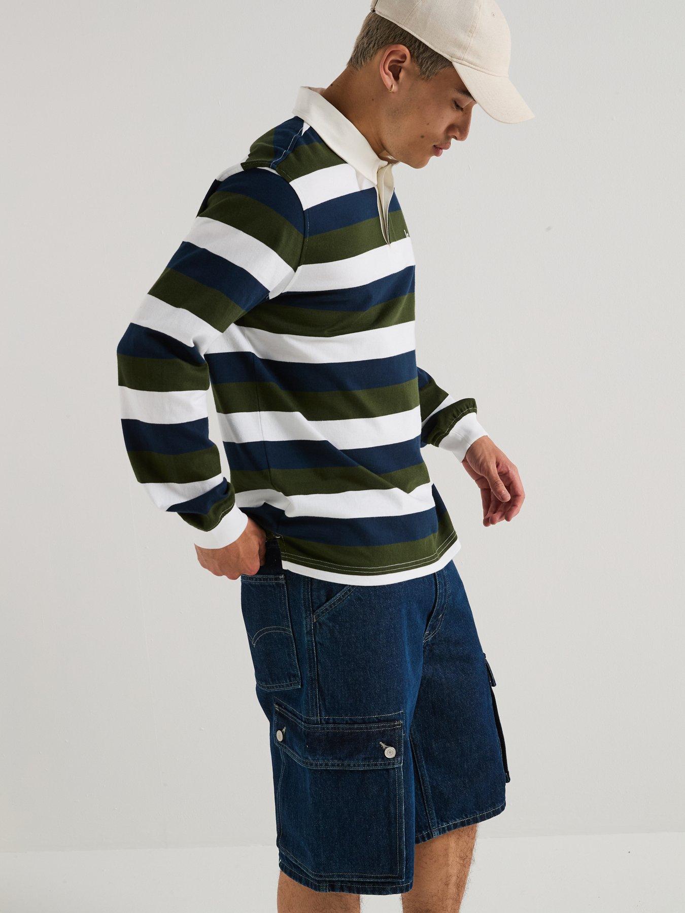 Image 6 of 6 of Levi's Union Long Sleeve Striped Rugby Polo Shirt - Multi