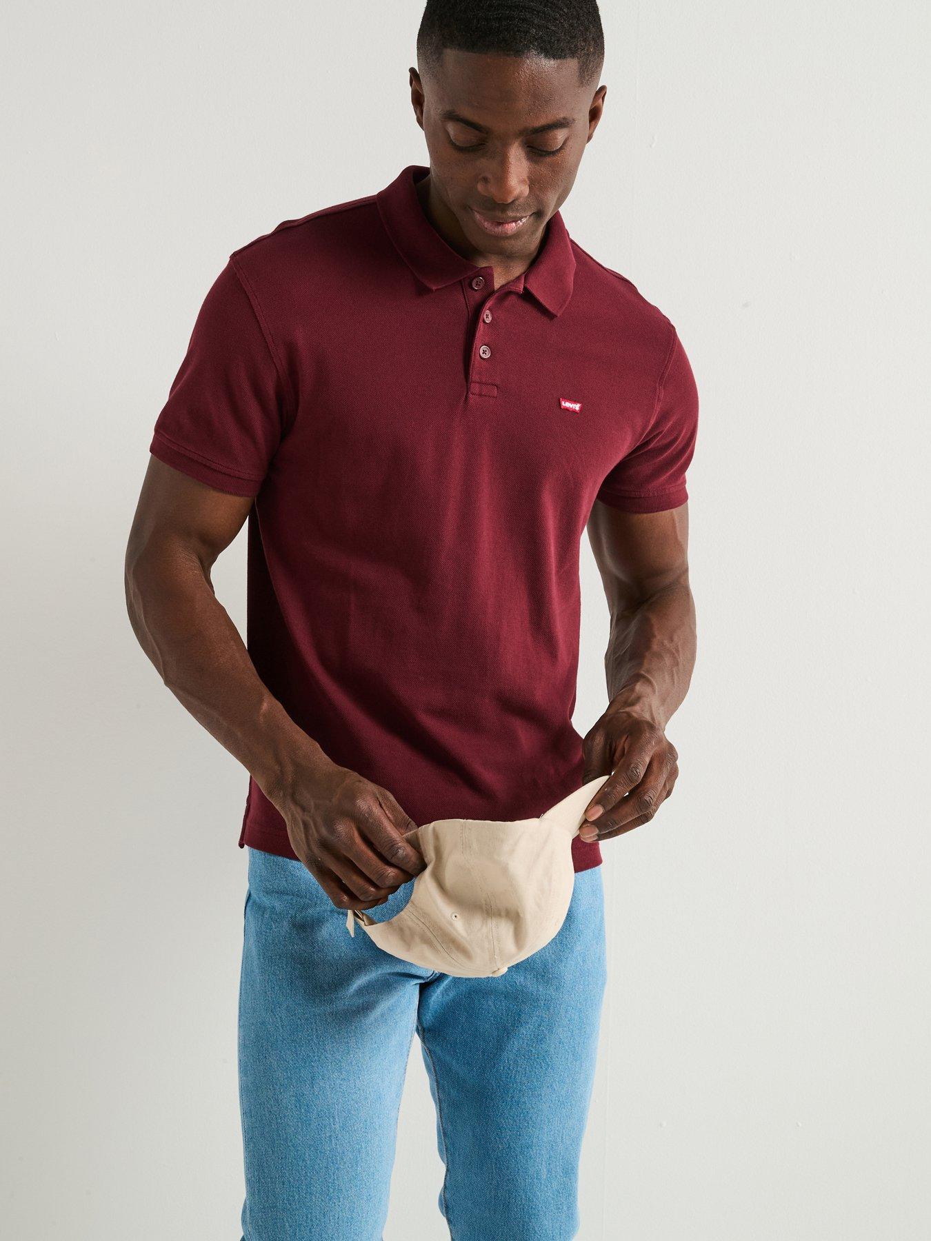 levis-levis-housemark-logo-short-sleeve-polo-shirt-dark-redfront