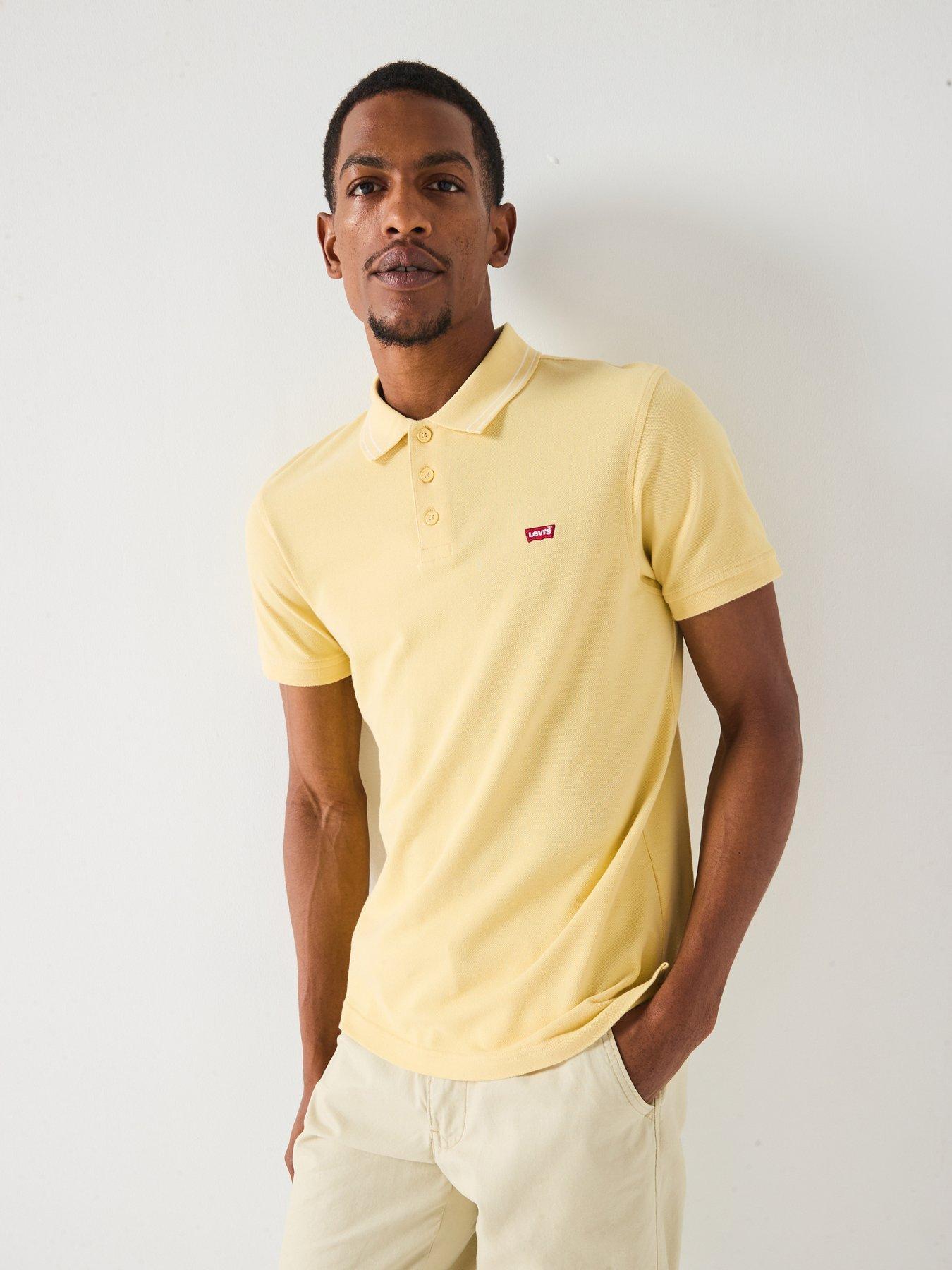 levis-housemark-logo-short-sleeve-tipped-collar-polo-shirt-yellow