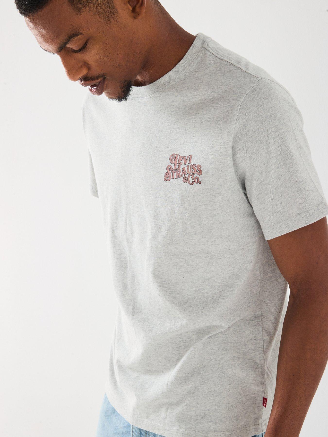 Image 6 of 6 of Levi's Relaxed Fit Graphic Back Print Short Sleeve T-shirt- Grey