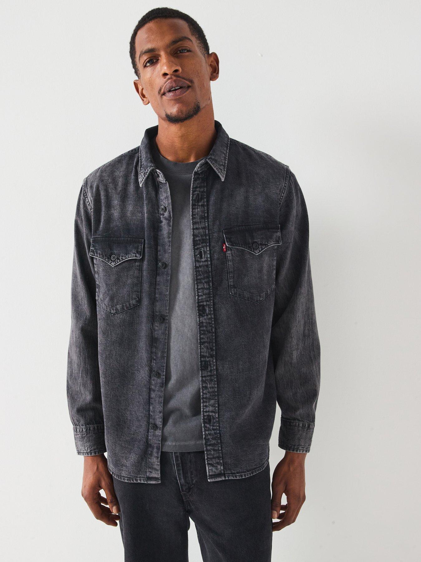Levi's Levi's Relaxed Fit Denim Long Sleeve Shirt- Black