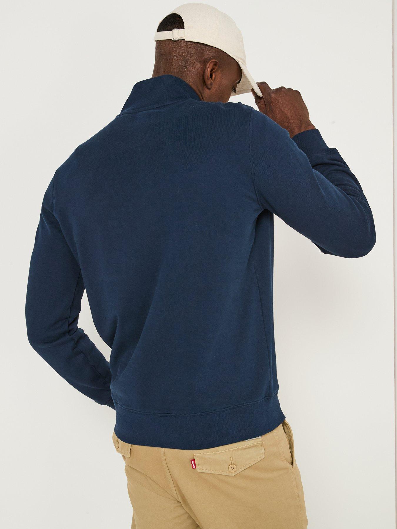 Image 2 of 6 of Levi's Original Hallmark Logo 1/4 Zip Sweat Top - Navy