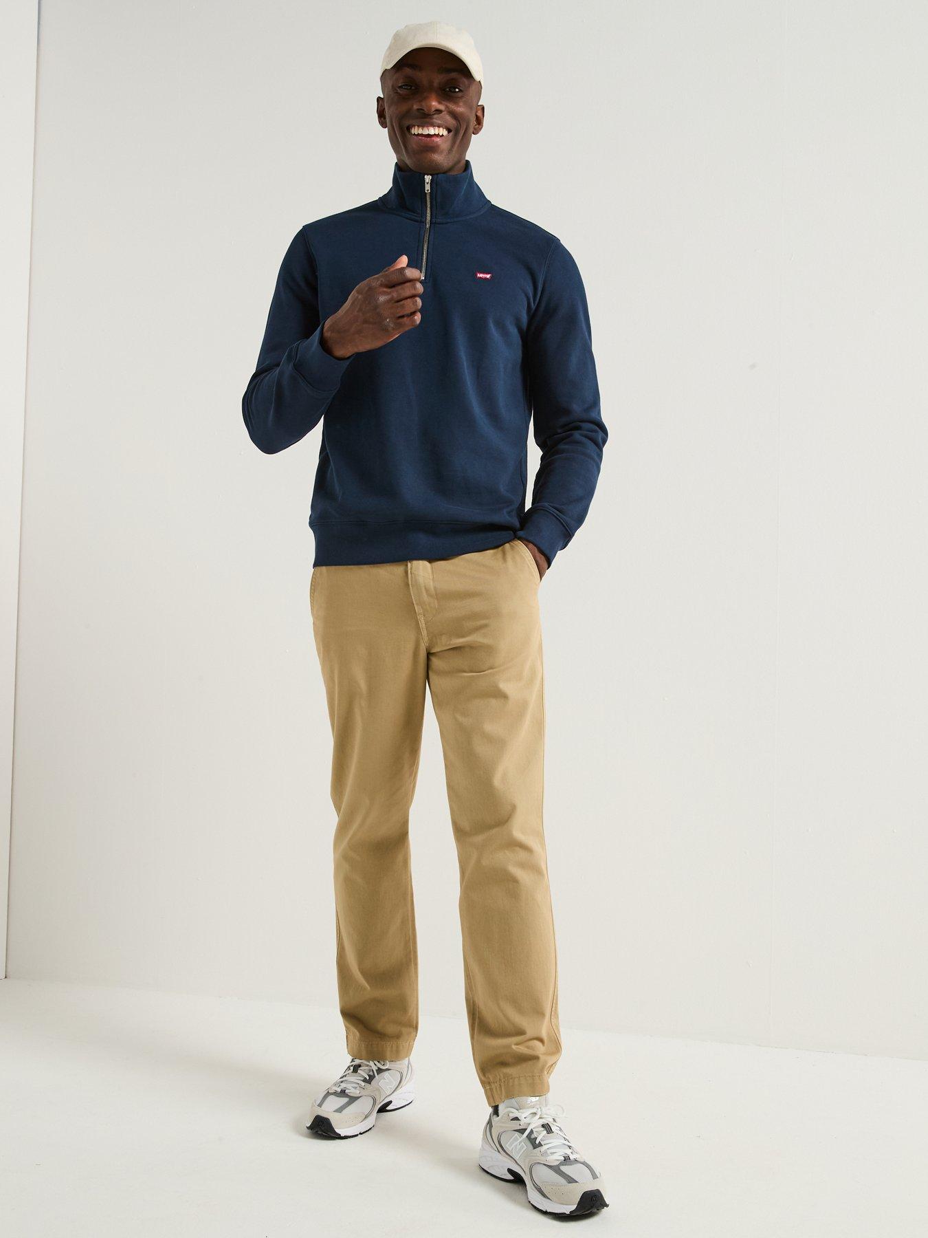 Image 3 of 6 of Levi's Original Hallmark Logo 1/4 Zip Sweat Top - Navy