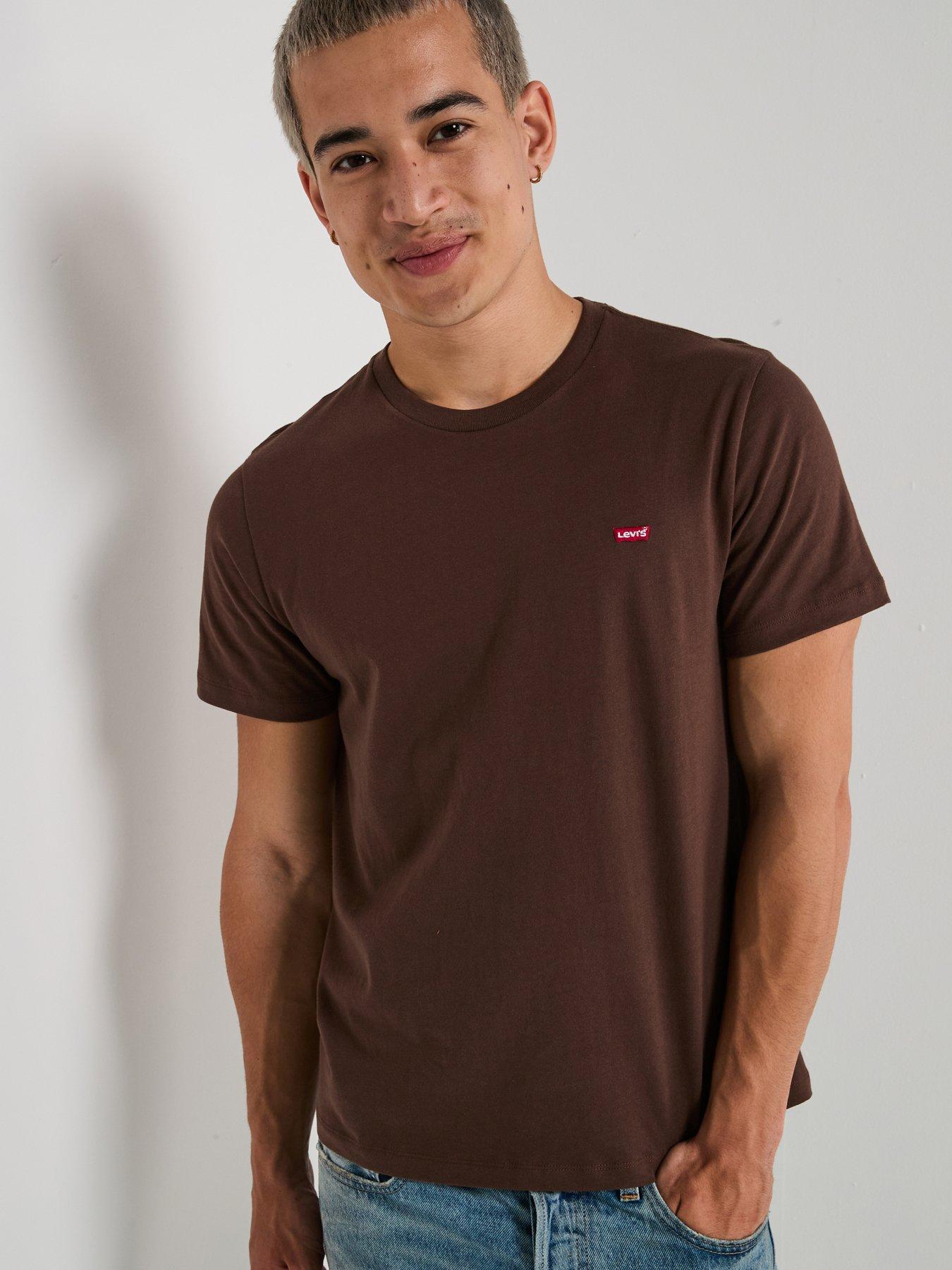 Levi's Original Hallmark Logo Short Sleeve T-Shirt- Brown