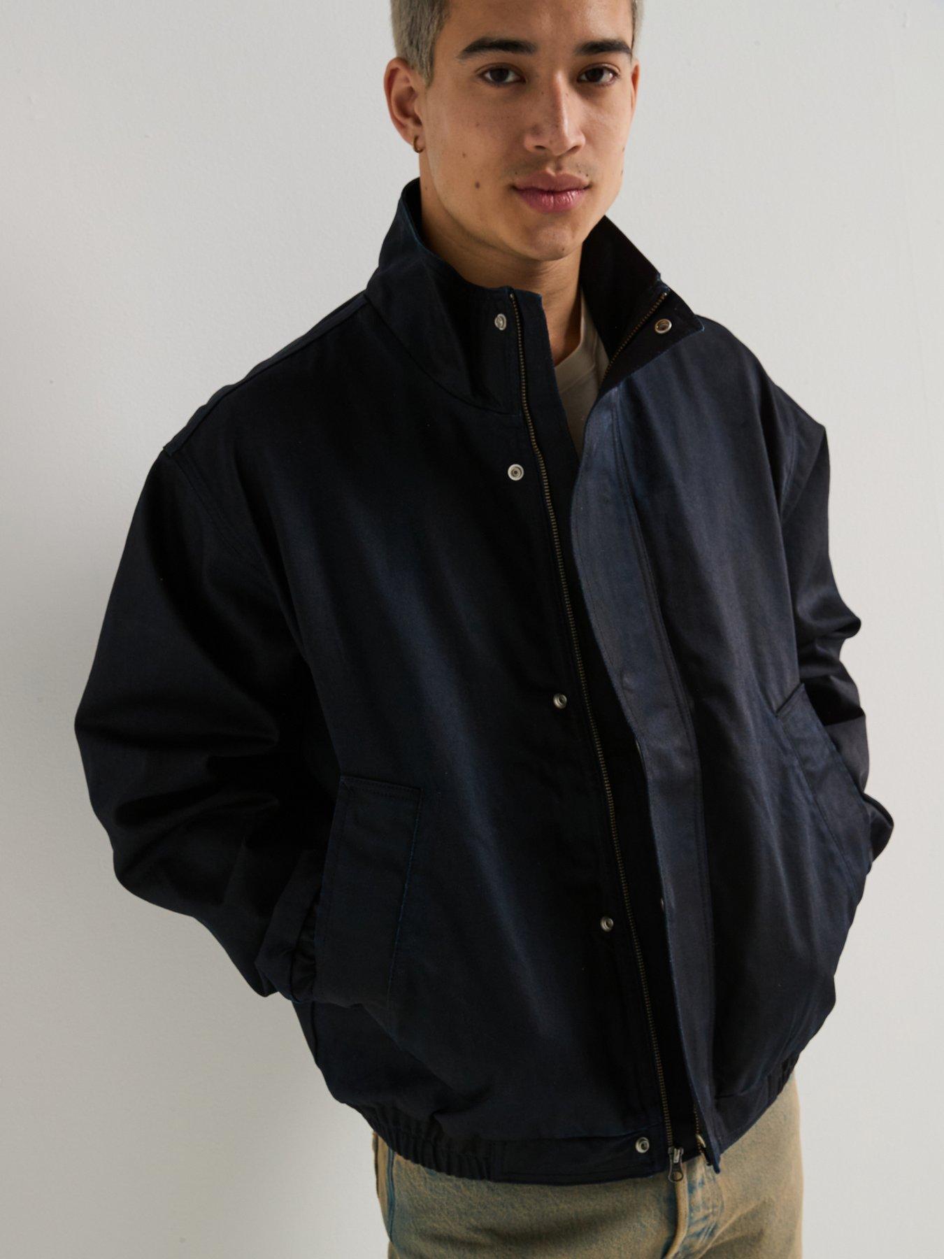 Image 1 of 6 of Levi's Highland Park Coated Oversized Bomber Jacket- Black