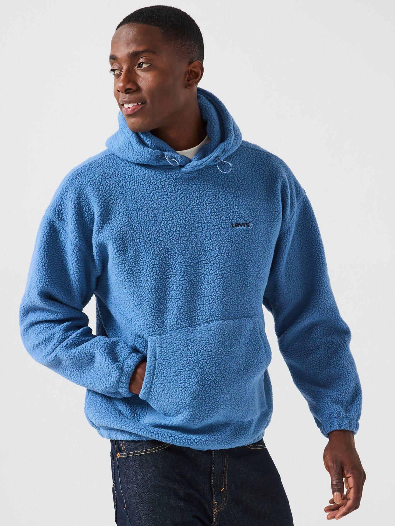 Image 1 of 6 of Levi's Cosy Sherpa Logo Hoodie - Blue