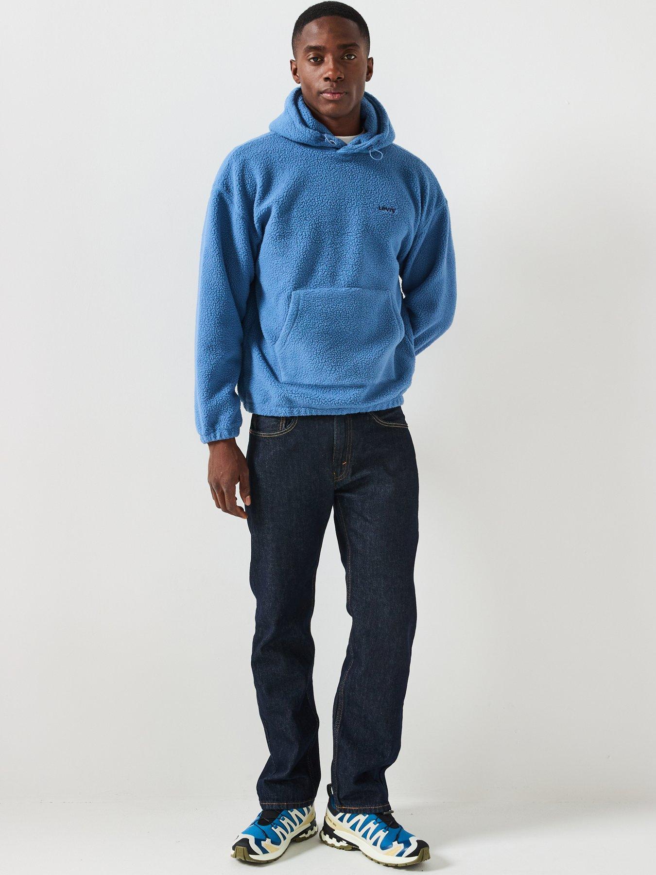 Image 3 of 6 of Levi's Cosy Sherpa Logo Hoodie - Blue