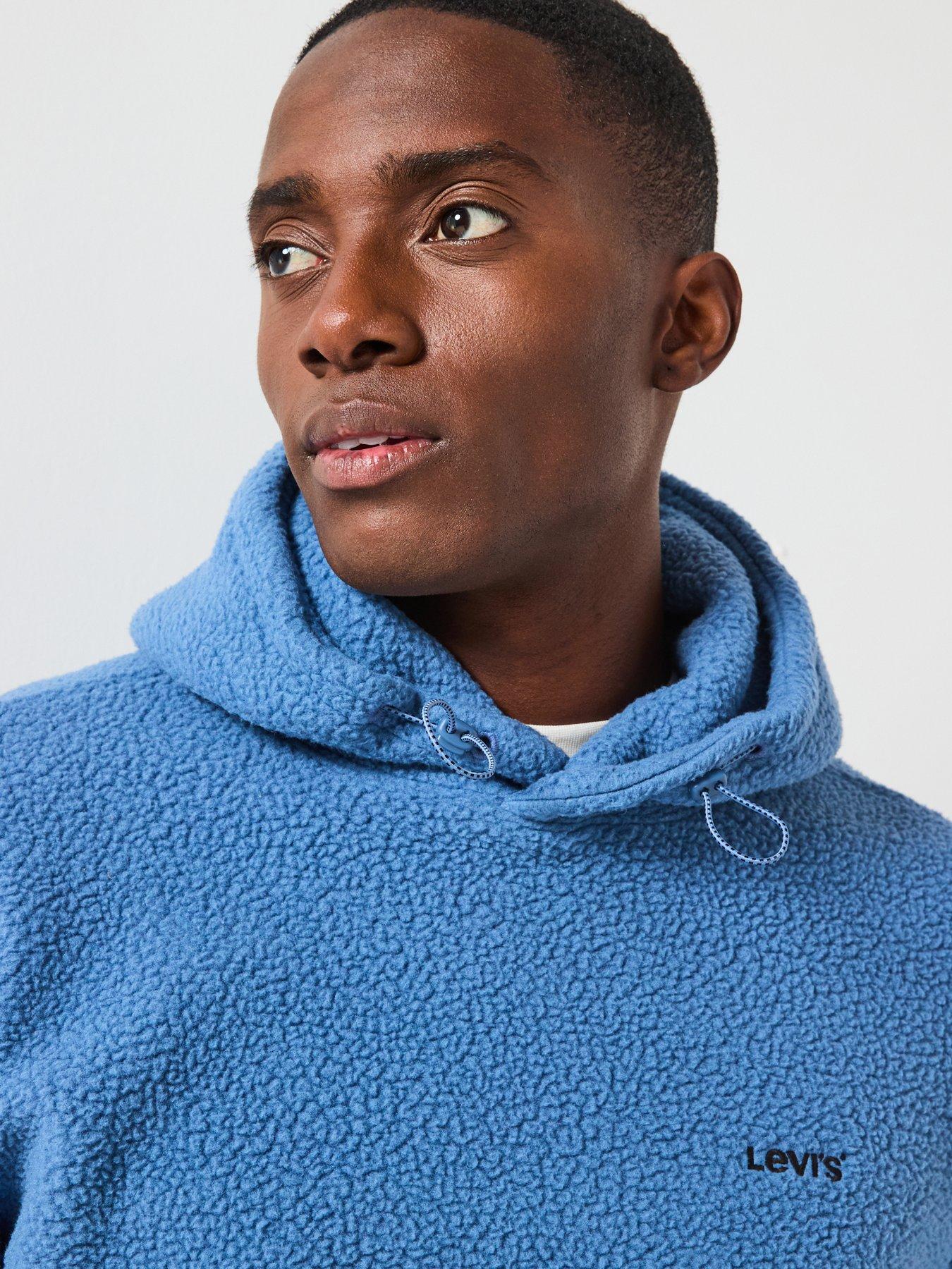 Image 4 of 6 of Levi's Cosy Sherpa Logo Hoodie - Blue