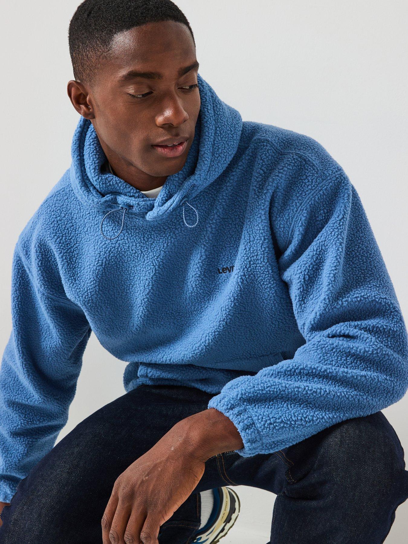 Image 6 of 6 of Levi's Cosy Sherpa Logo Hoodie - Blue