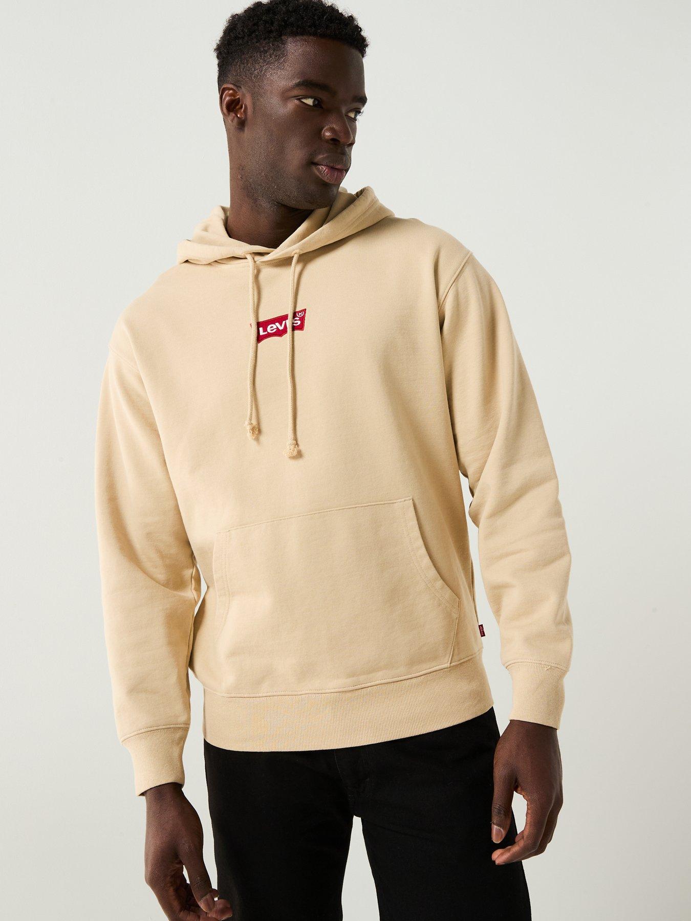 Image 1 of 6 of Levi's Relaxed Fit Graphic Backprint Hoodie- White