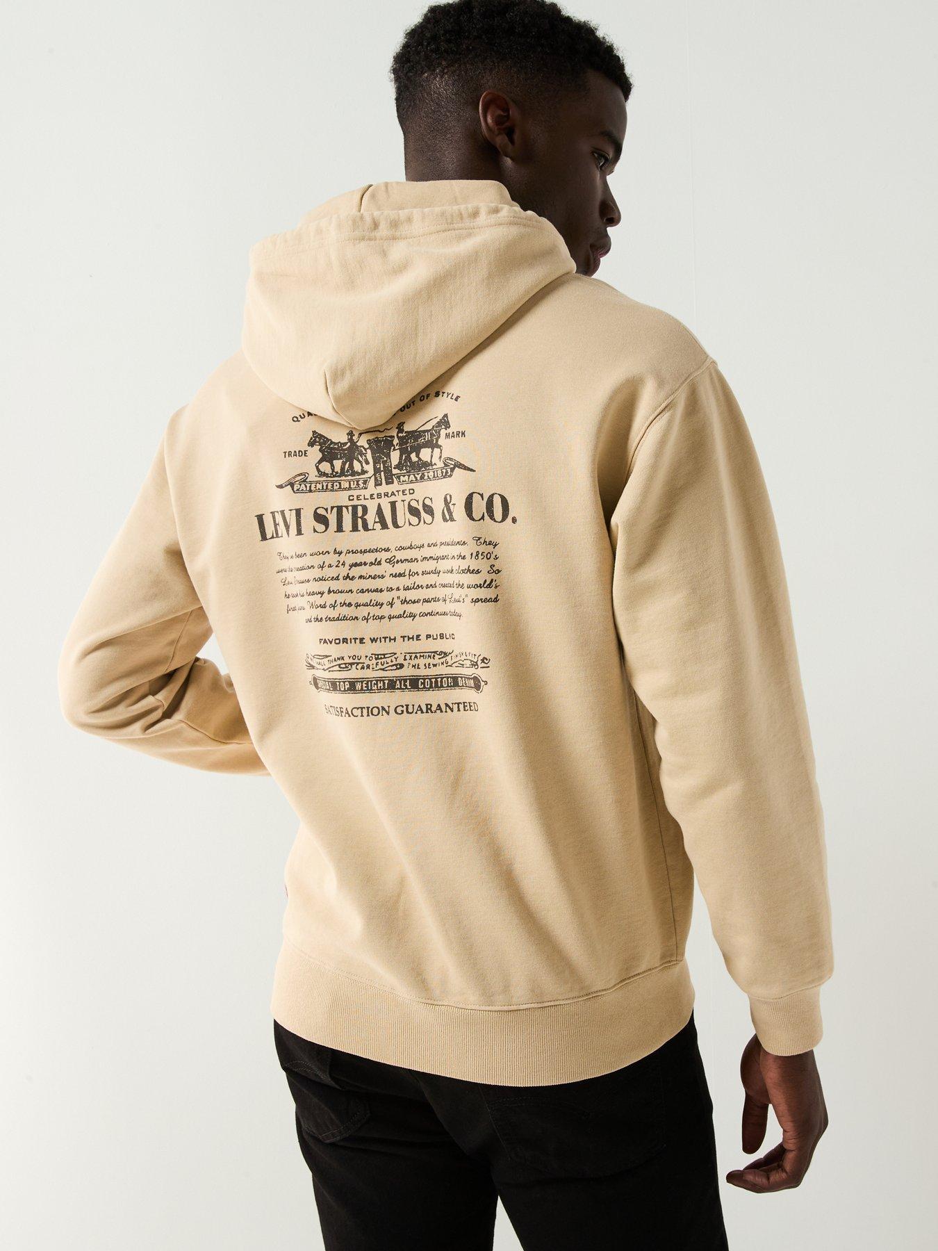Image 2 of 6 of Levi's Relaxed Fit Graphic Backprint Hoodie- White