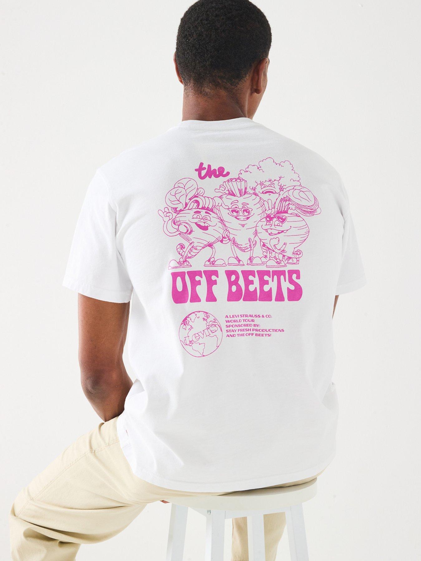 Image 1 of 6 of Levi's Levis Relaxed Fit Vegetable Back Graphic T-Shirt - White