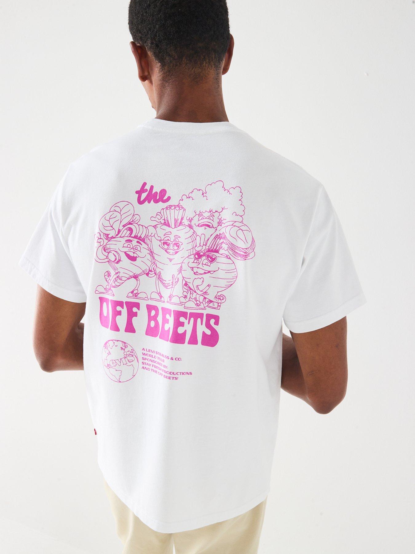 Image 6 of 6 of Levi's Levis Relaxed Fit Vegetable Back Graphic T-Shirt - White
