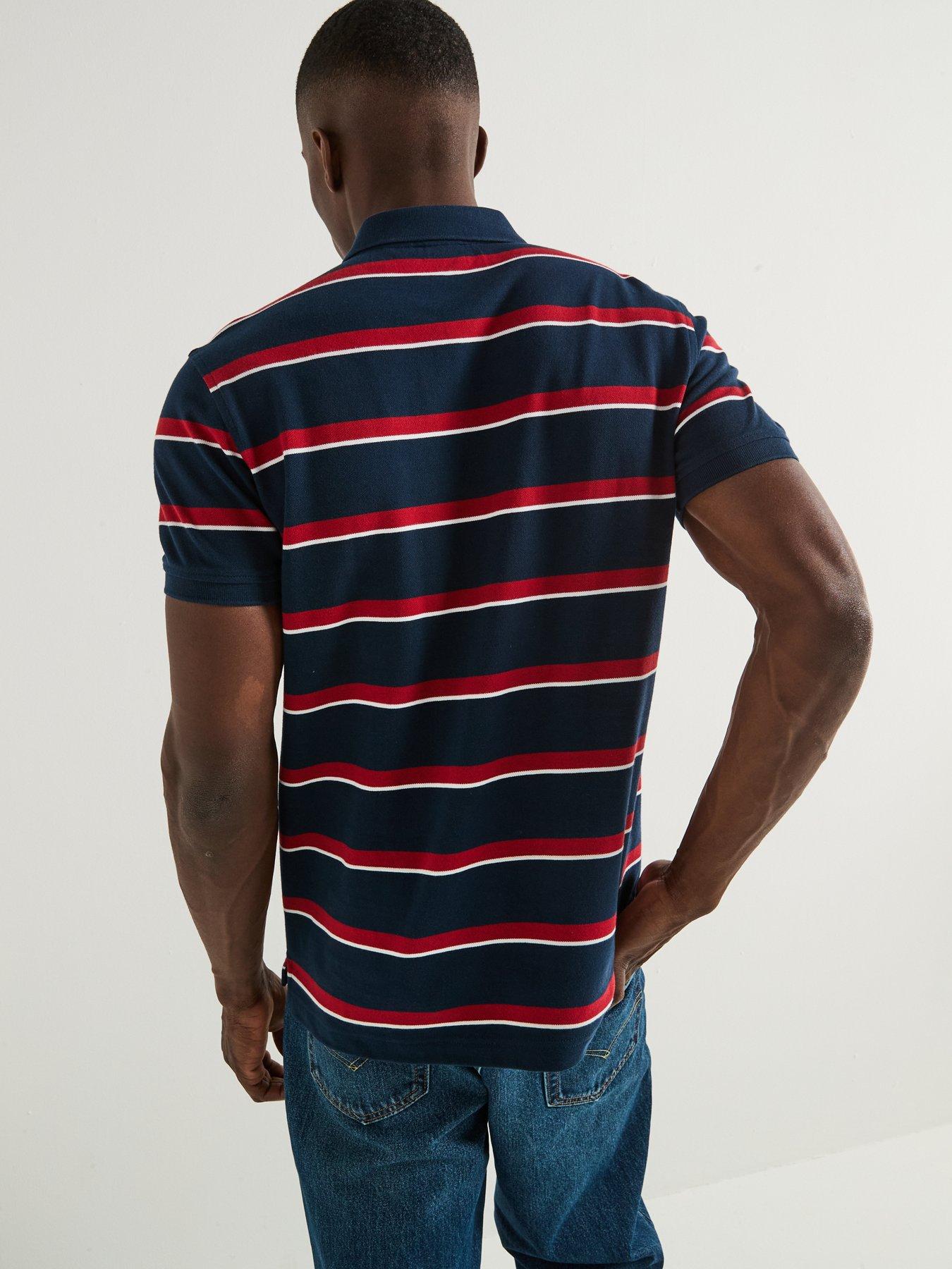 levis-housemark-logo-short-sleeve-striped-polo-shirt-redstillFront