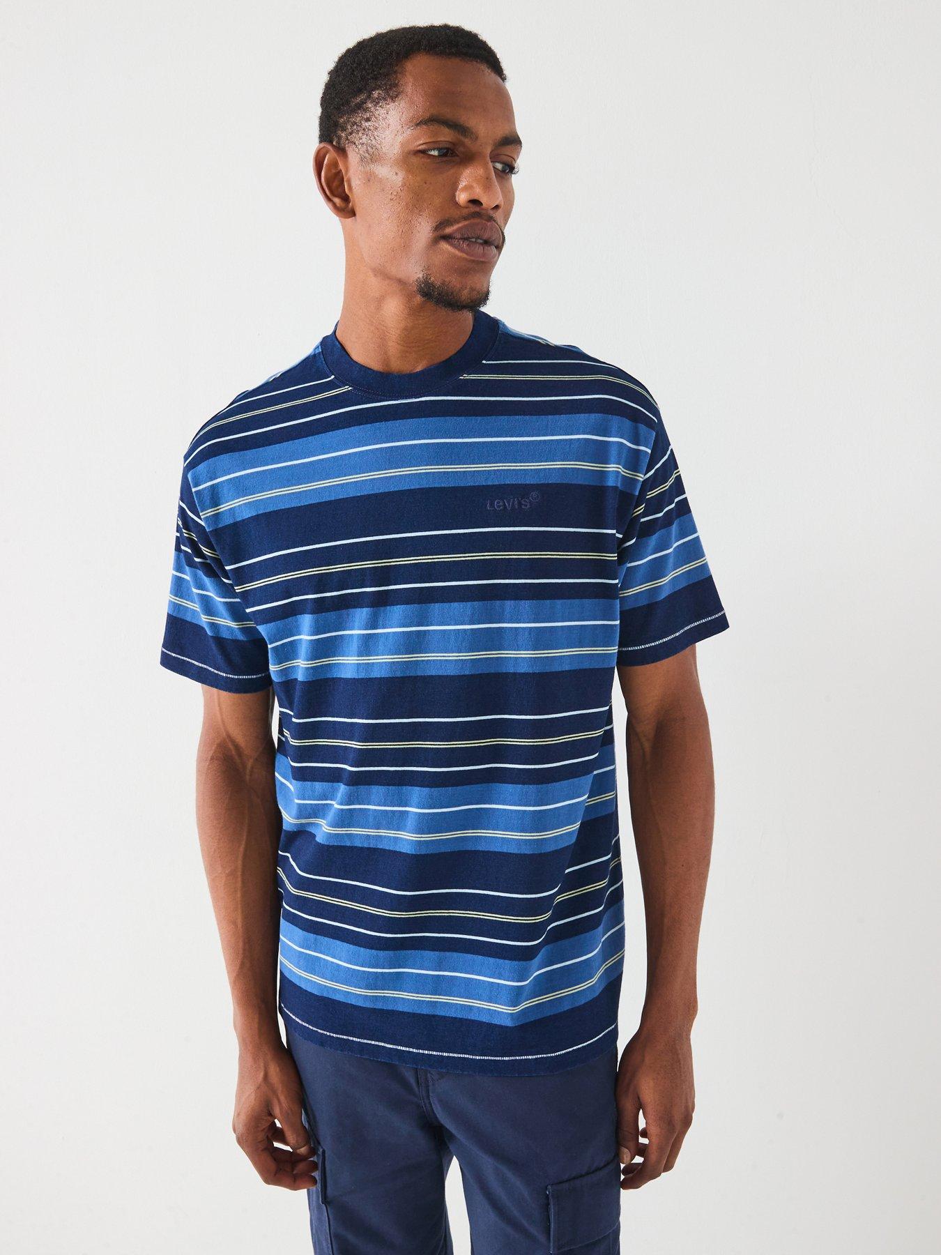 Levi's Levis Red Tab Vintage Fit Short Sleeve Striped T-shirt- Blue