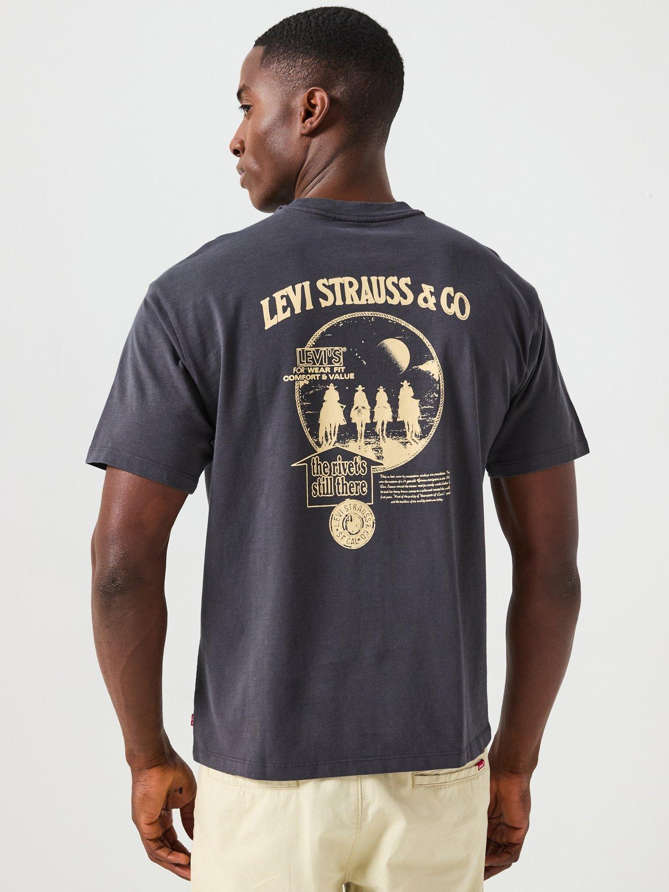 Levi's Vintage Fit Graphic Back Print Short Sleeve T-Shirt- Beige