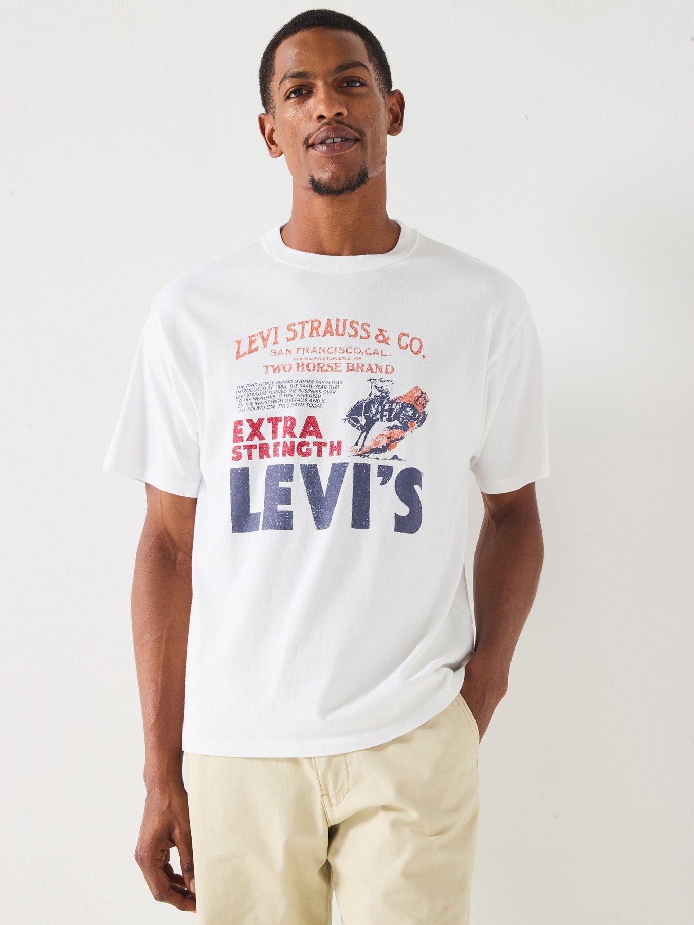 Image 1 of 5 of Levi's Short Sleeve Vintage Fit Graphic T-Shirt- White