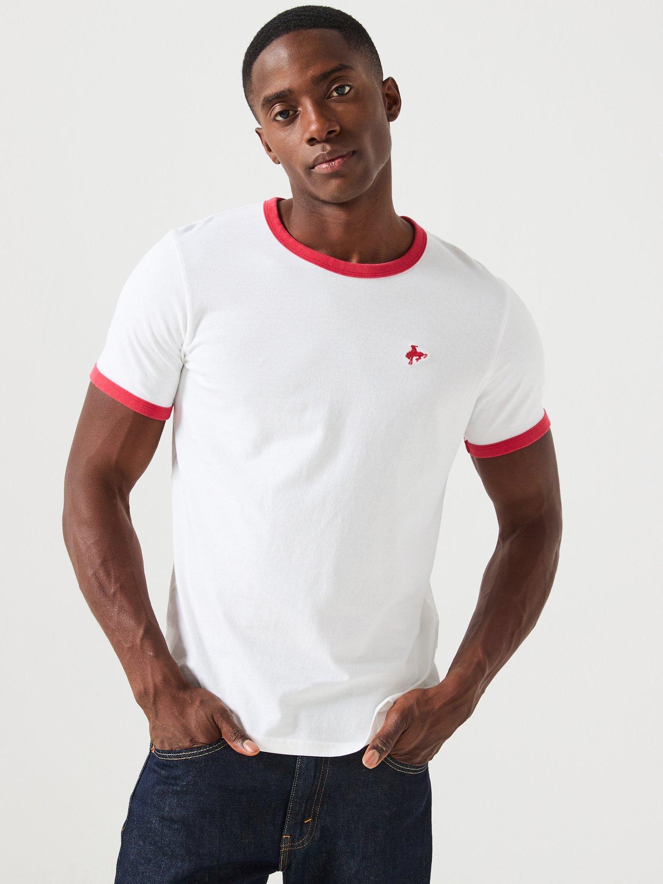 Levi's Retro Ringer Embroidered Short Sleeve T-Shirt- White