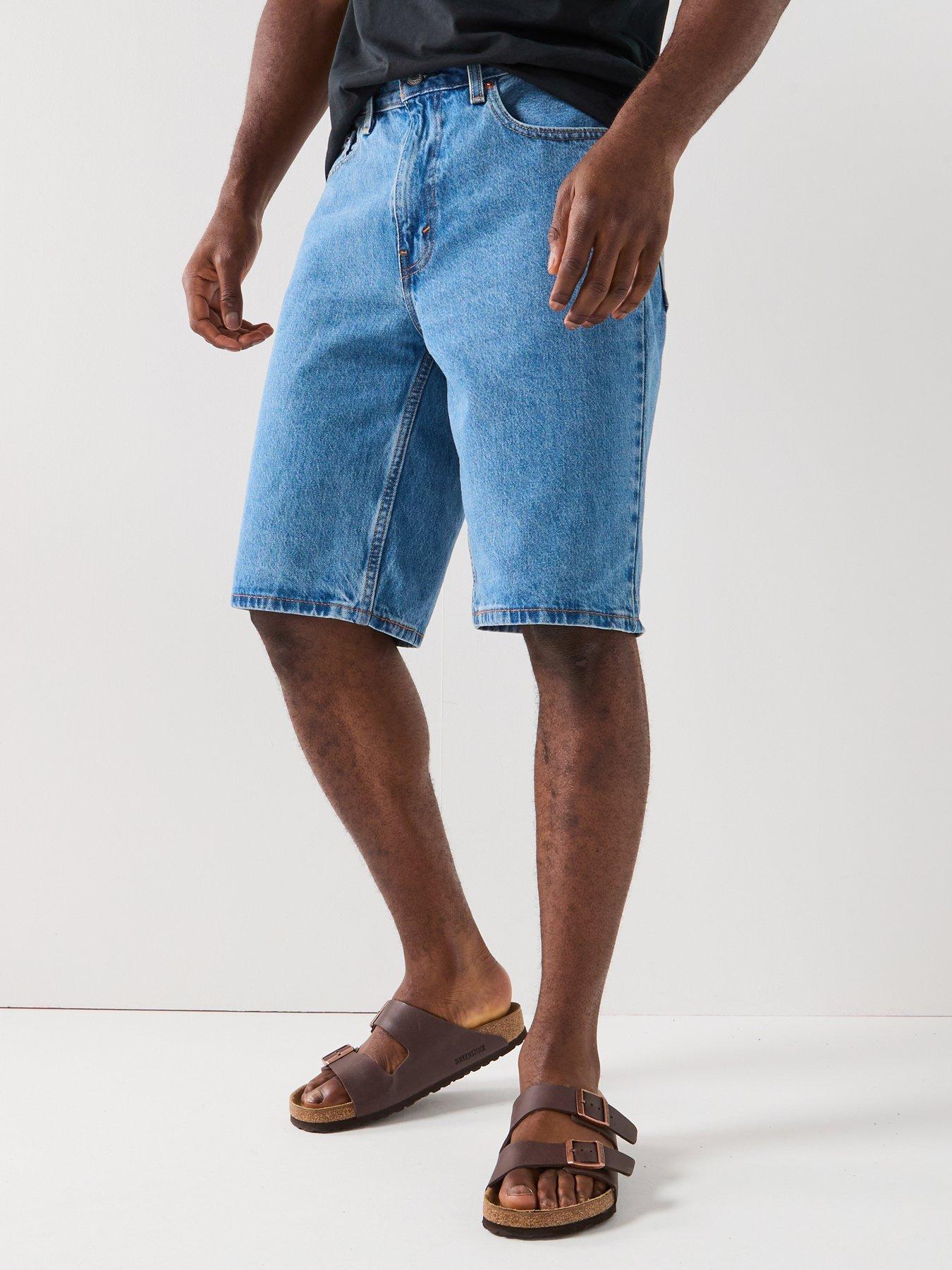 Image 1 of 5 of Levi's 469 Loose Fit Denim Shorts - Blue