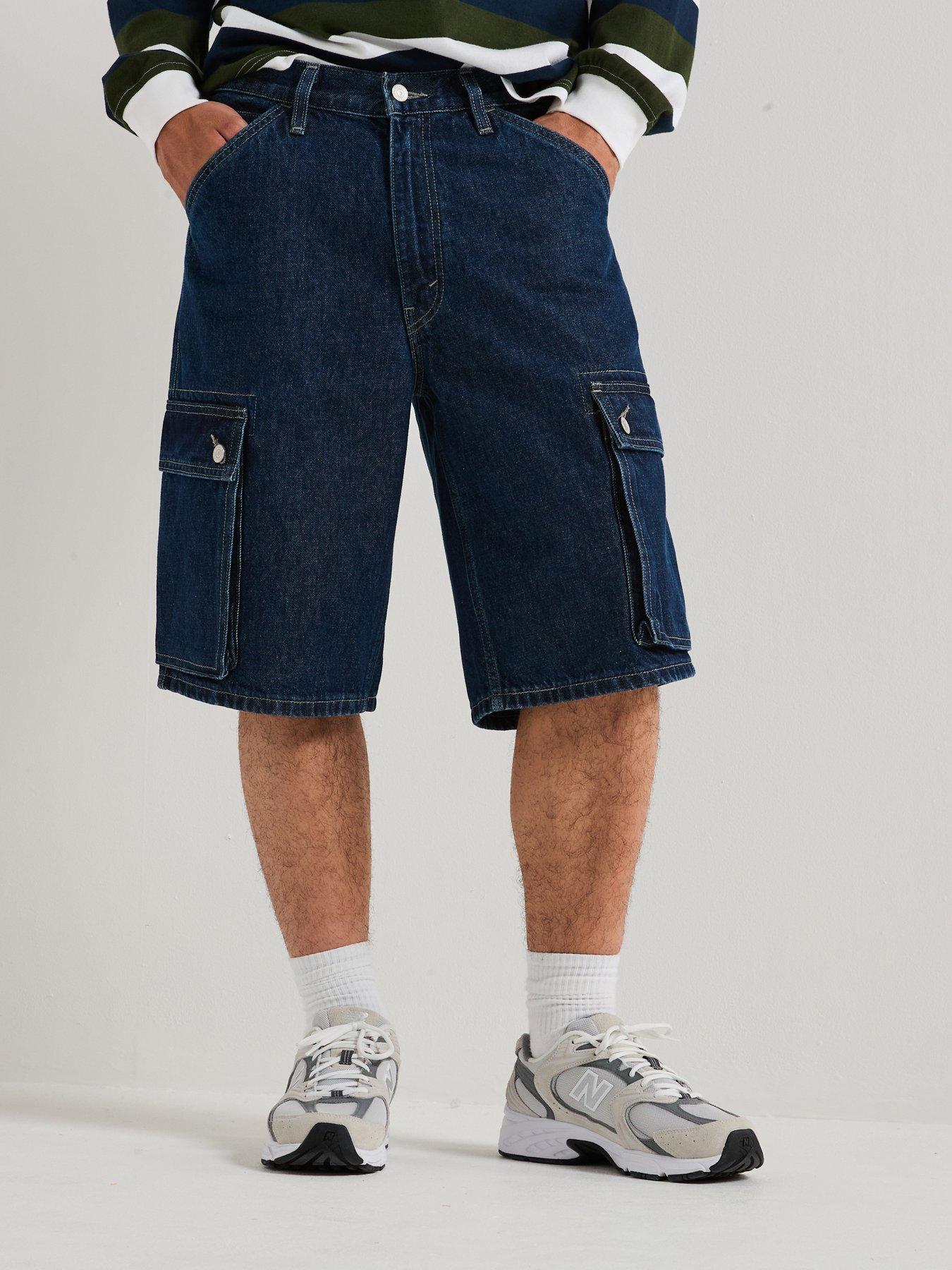 undefined Levi's 478 Baggy Fit Denim Shorts - Next One Down- Dark Blue