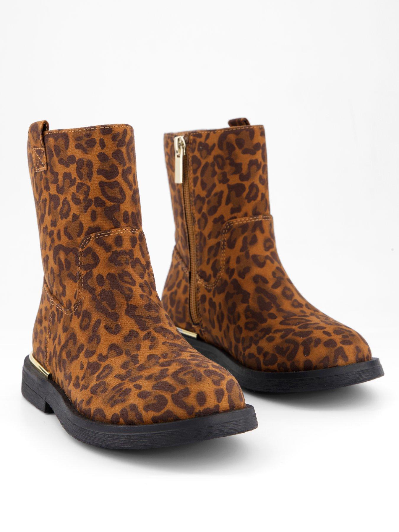 Image 7 of 8 of The Very Collection Girls Leopard Print Ankle Boot
