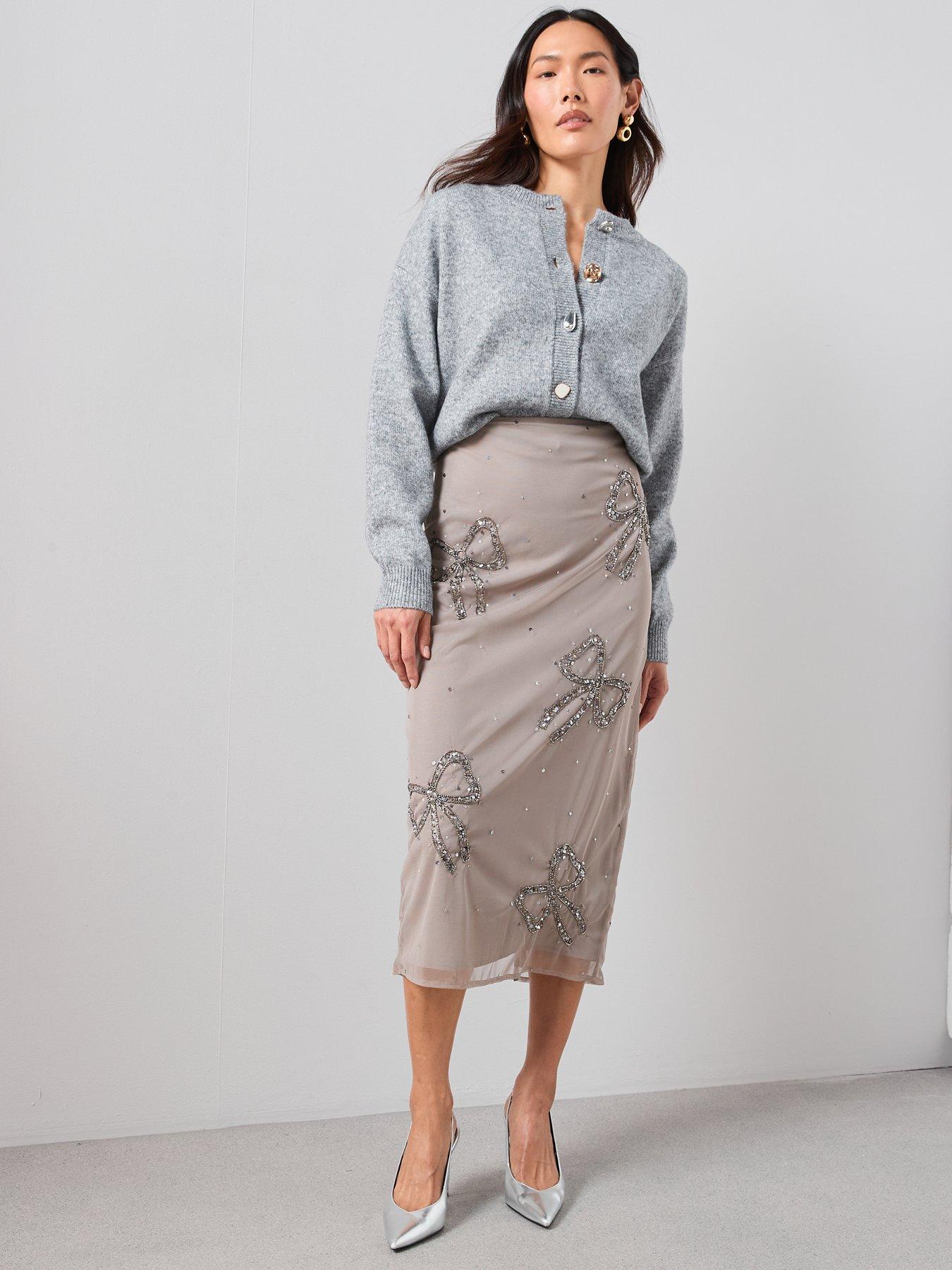 the-very-collection-bow-detail-embellished-midi-skirt-co-ord-greyoutfit