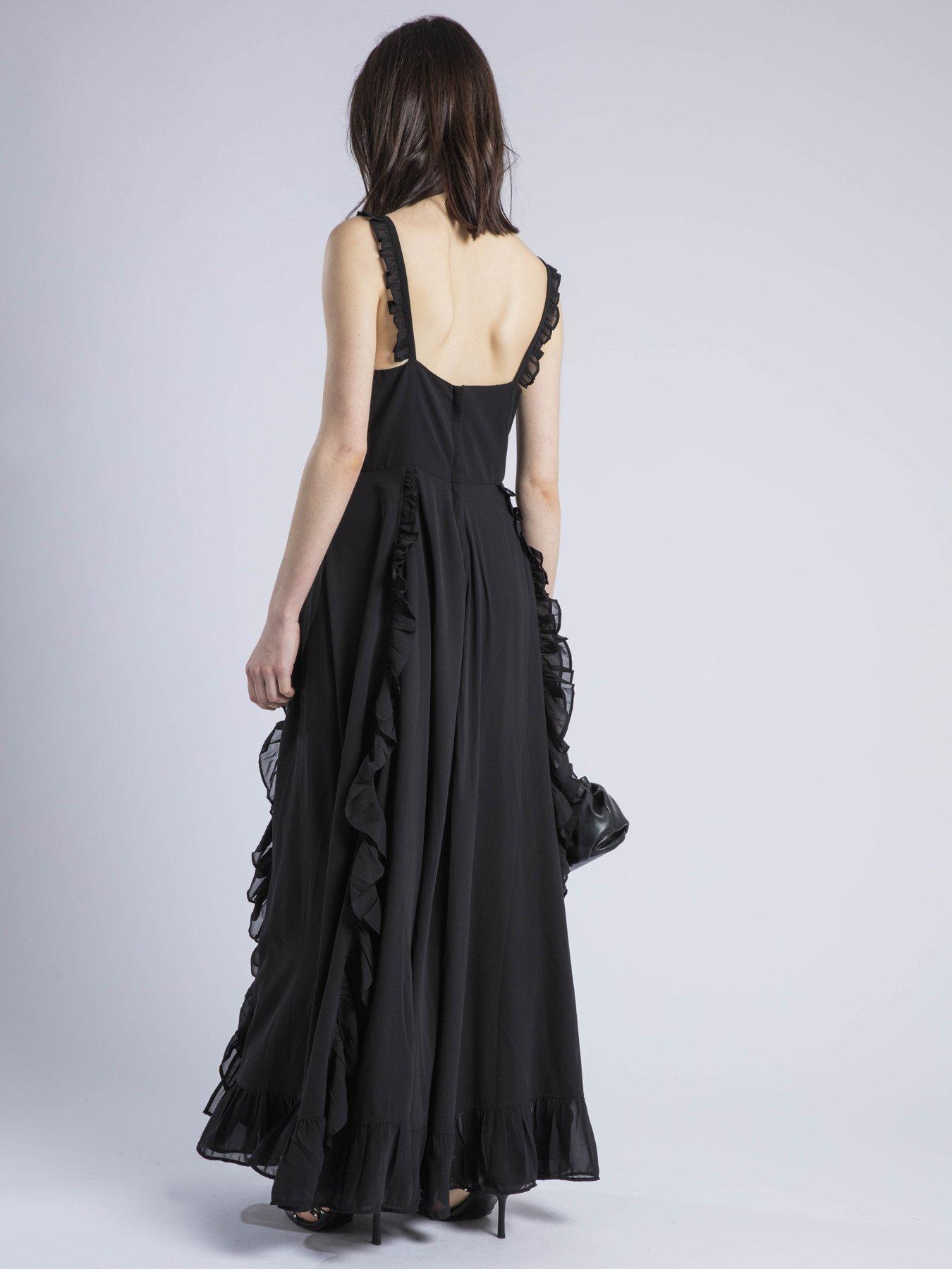 Image 2 of 6 of Religion Kate Maxi Ruffle Dress With Spaghetti Straps - Black