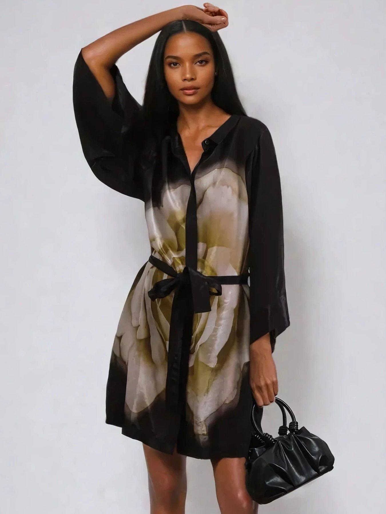 religion-coco-tunic-with-large-floral-placement-black