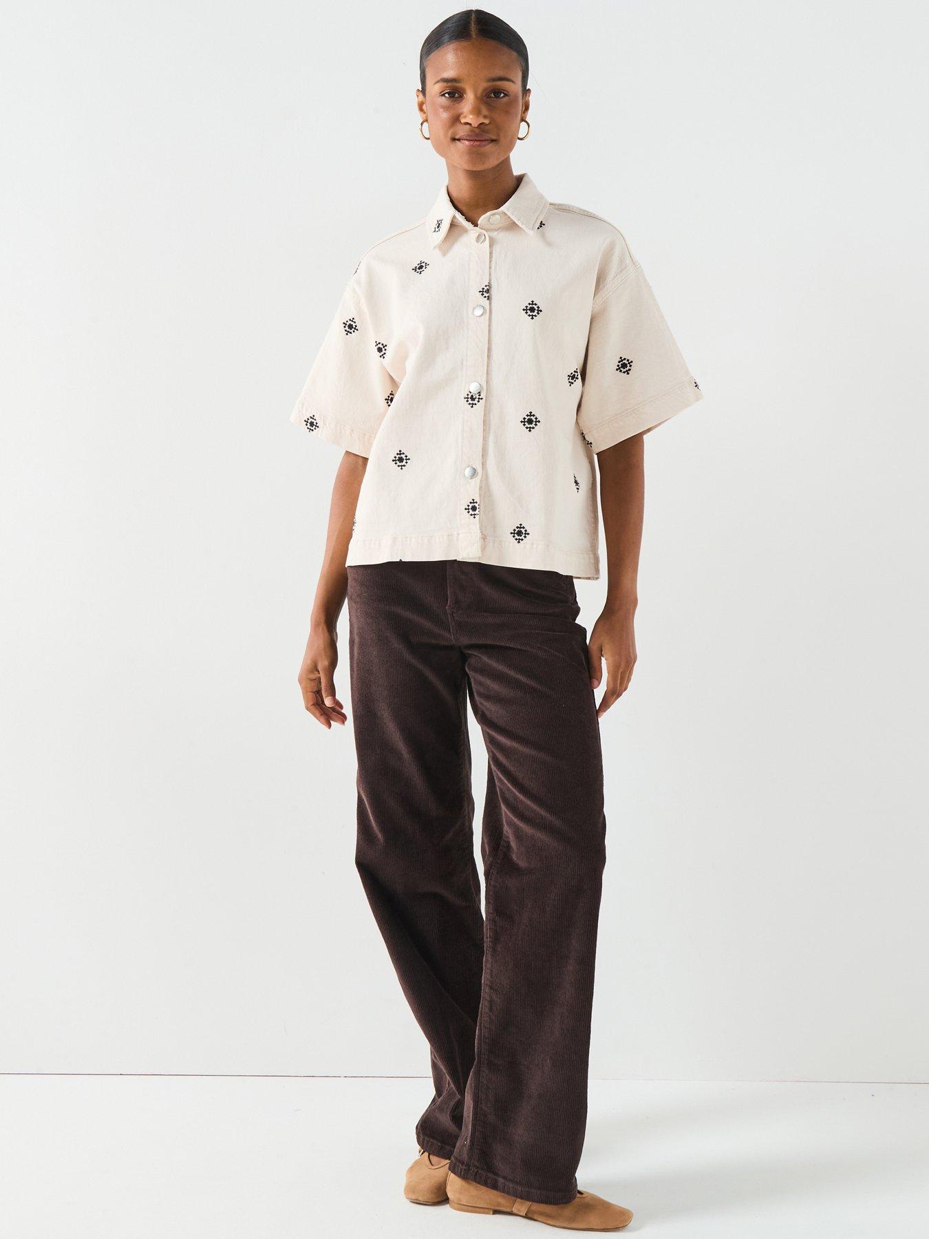 vero-moda-short-sleeve-embroidered-denim-shirt-creamback