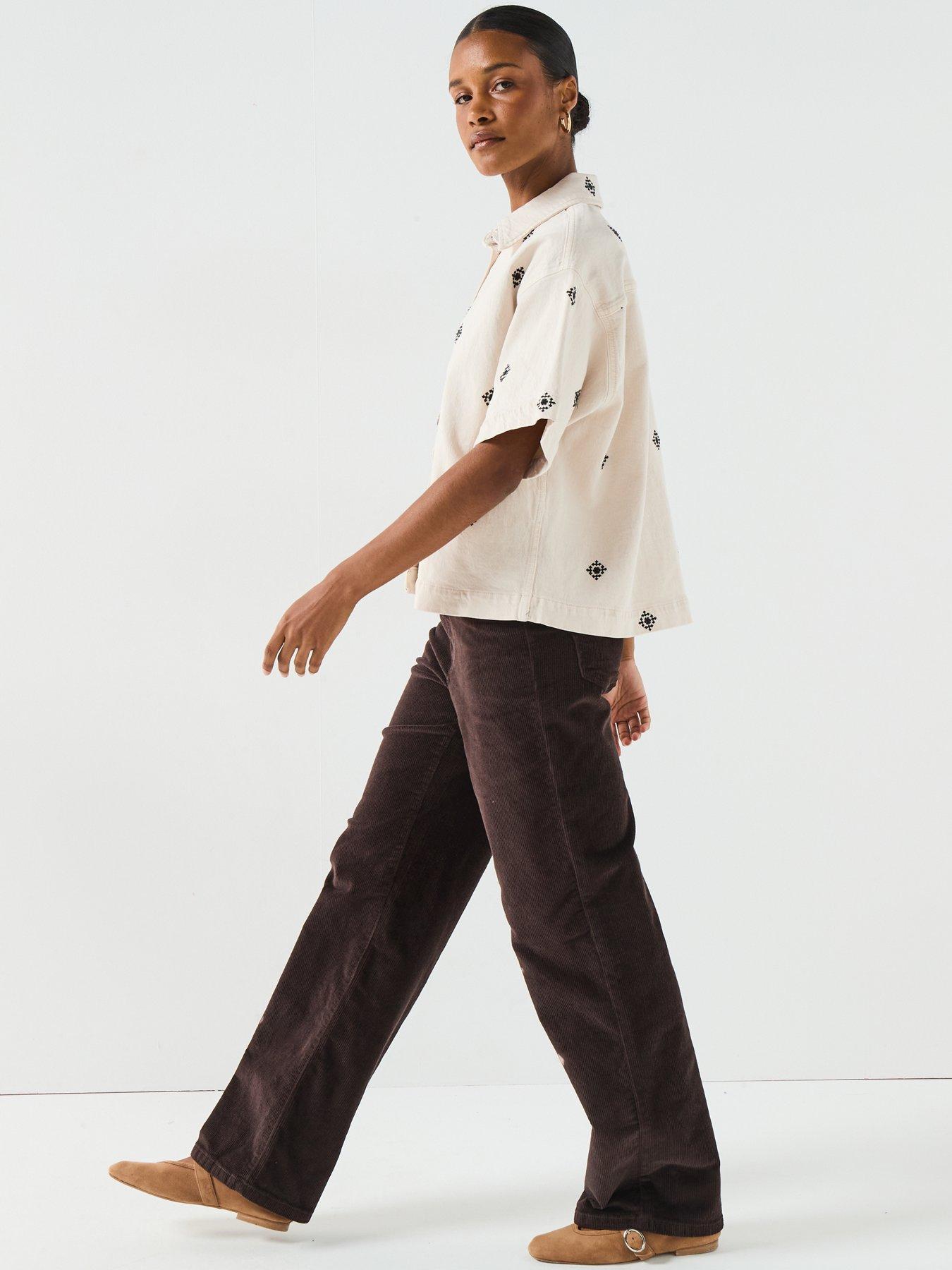 vero-moda-short-sleeve-embroidered-denim-shirt-creamdetail