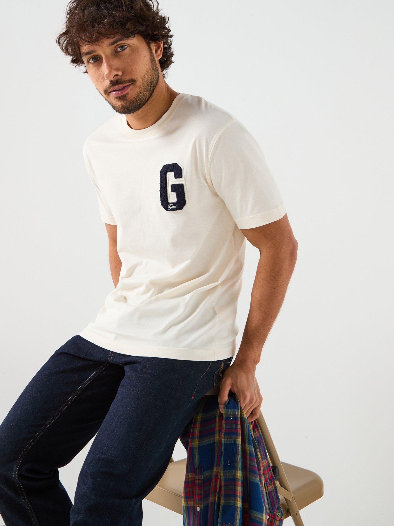 Image 1 of 6 of GANT Regular Fit G Badge T-Shirt - Beige
