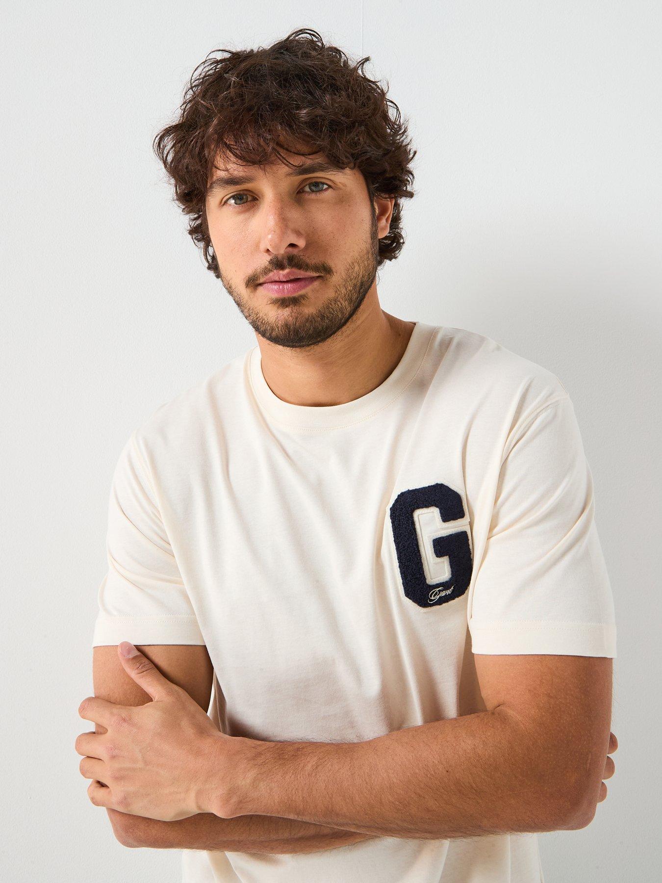 Image 6 of 6 of GANT Regular Fit G Badge T-Shirt - Beige