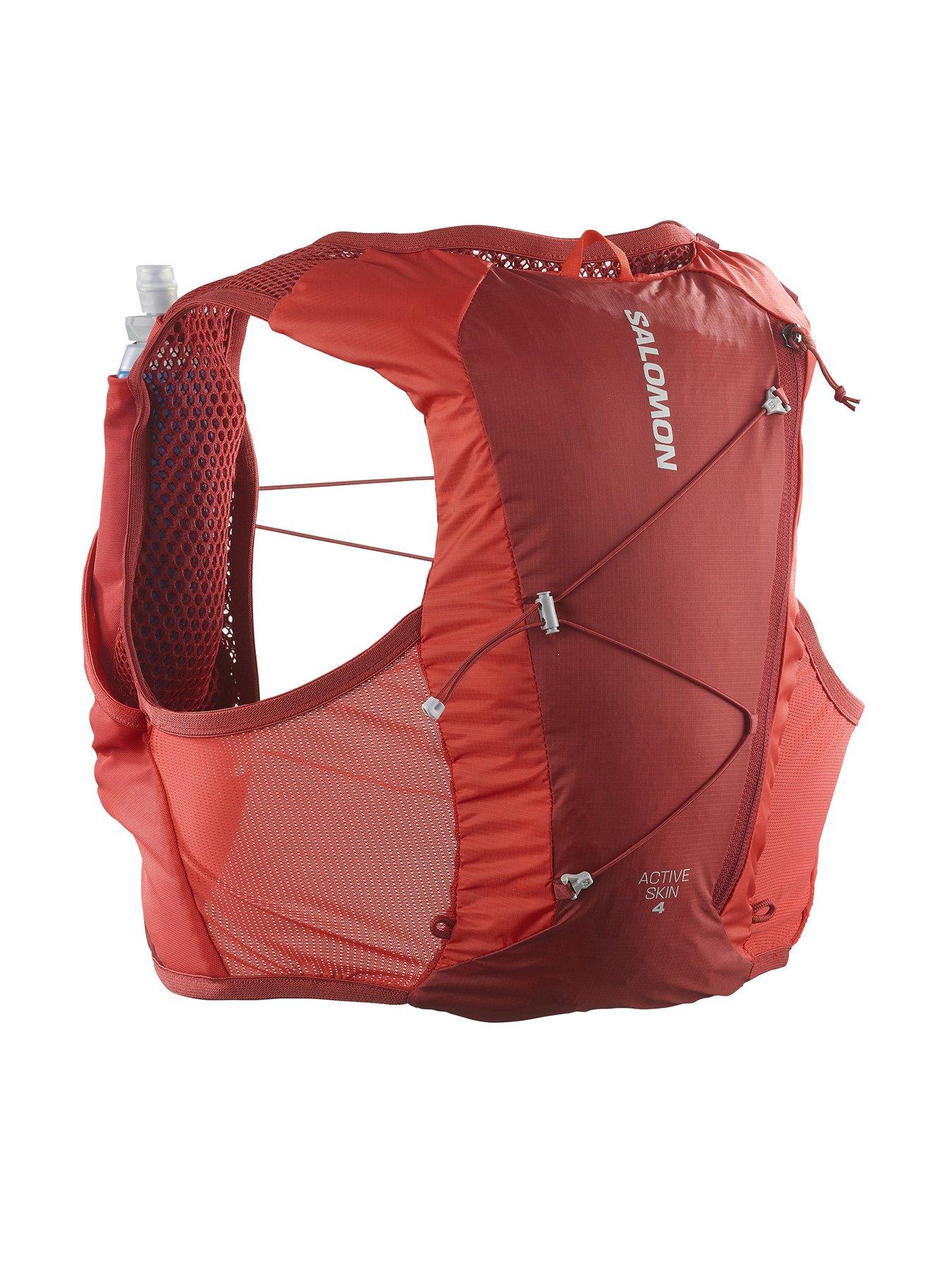 Salomon Adults Unisex Running Active Skin 4 Hydration Vest Set - Red/Black