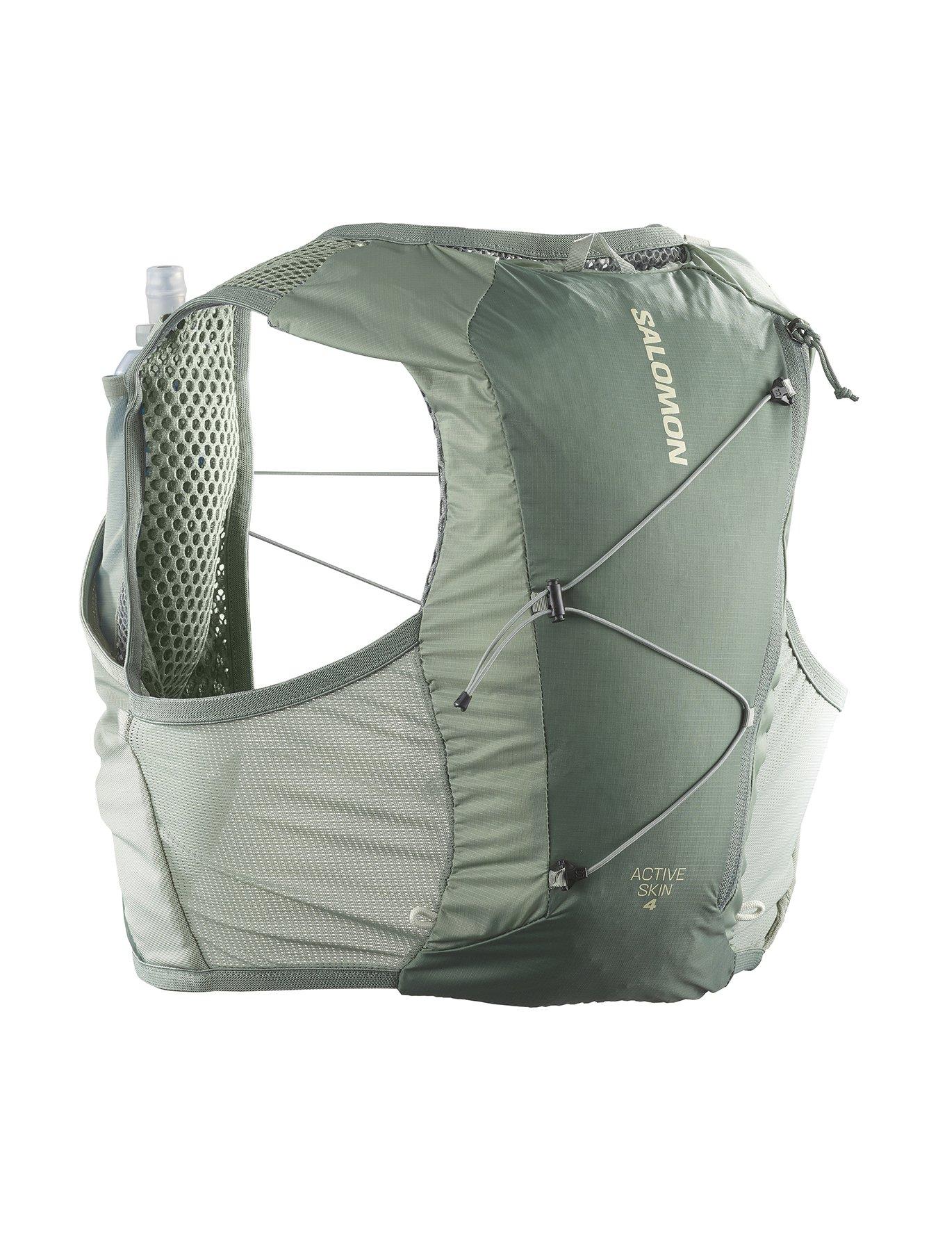 Salomon Adults Unisex Running Active Skin 4 Hydration Vest Set - Green