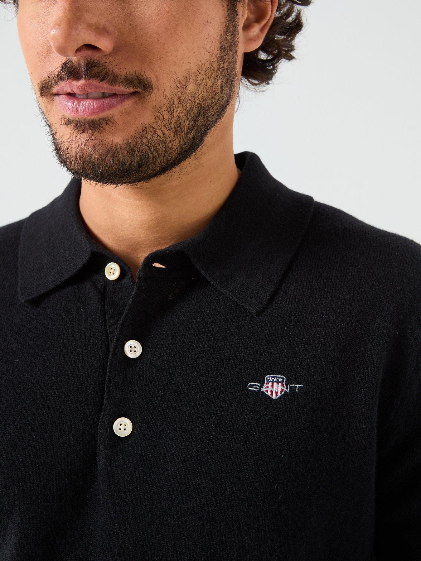 gant-knitted-button-down-long-sleeve-polo-shirt-blackoutfit