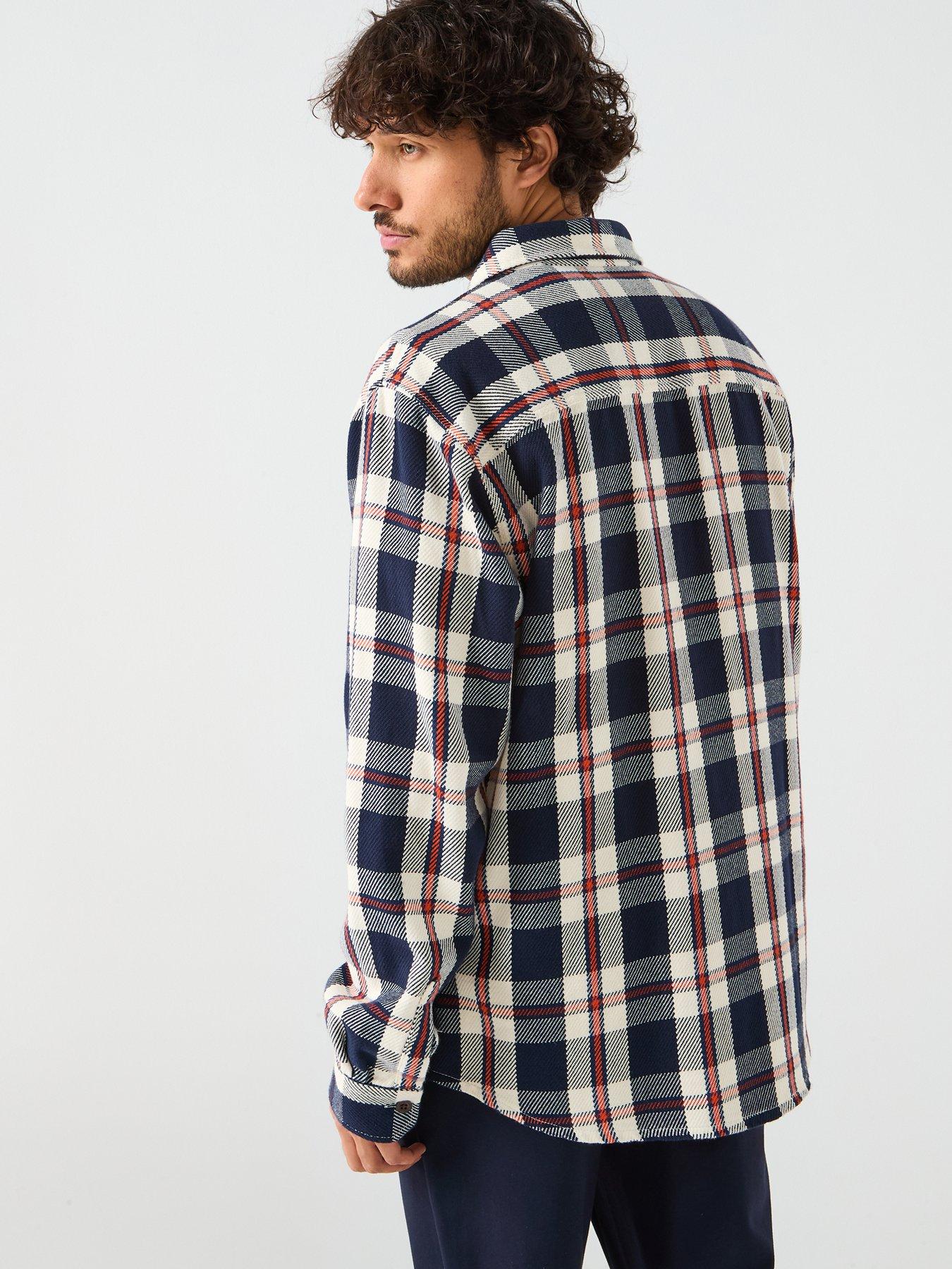 gant-heavy-twill-long-sleeve-check-overshirt-navystillFront
