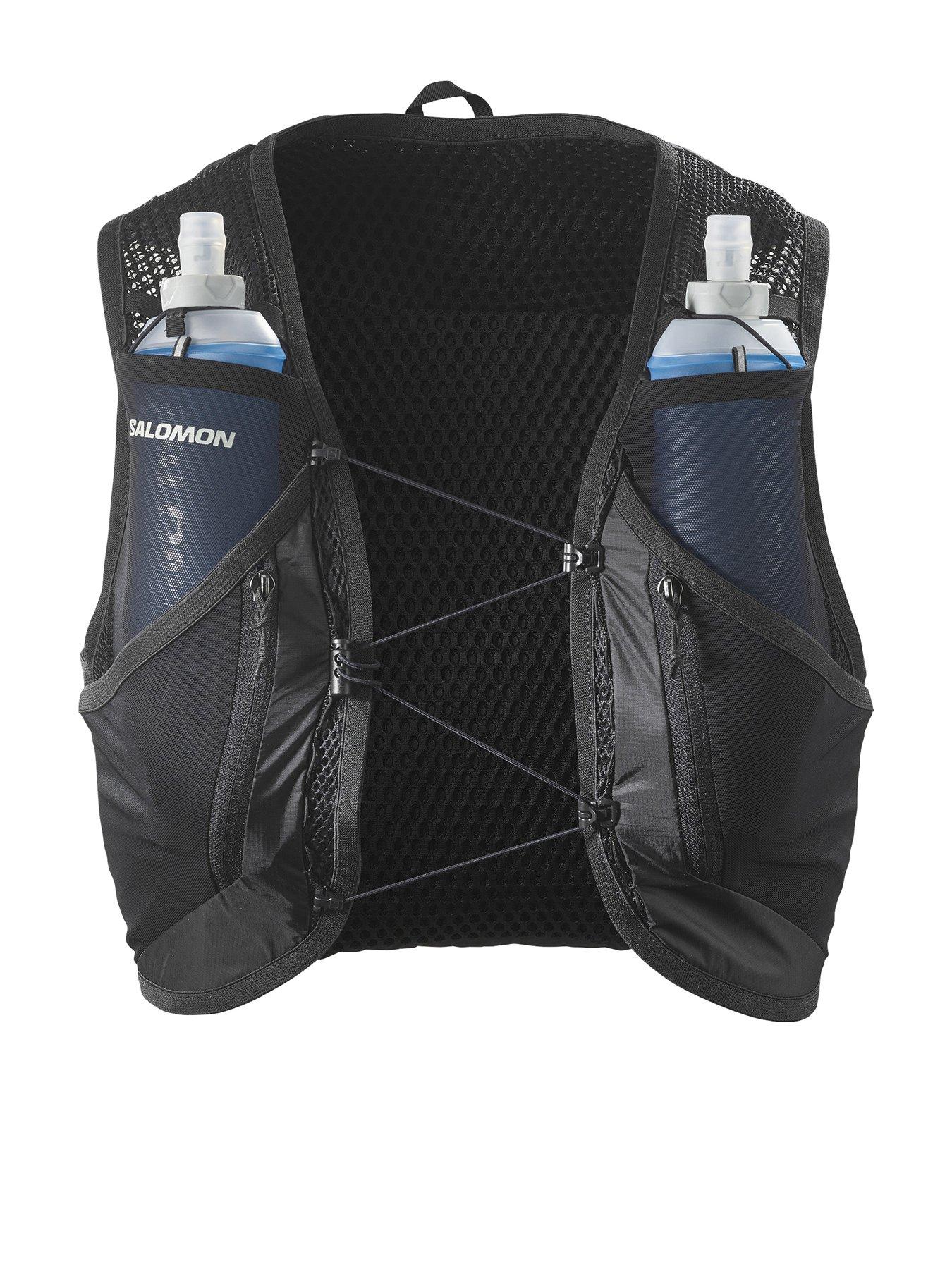Salomon Adults Unisex Running Active Skin 12 Hydration Vest Set - Black