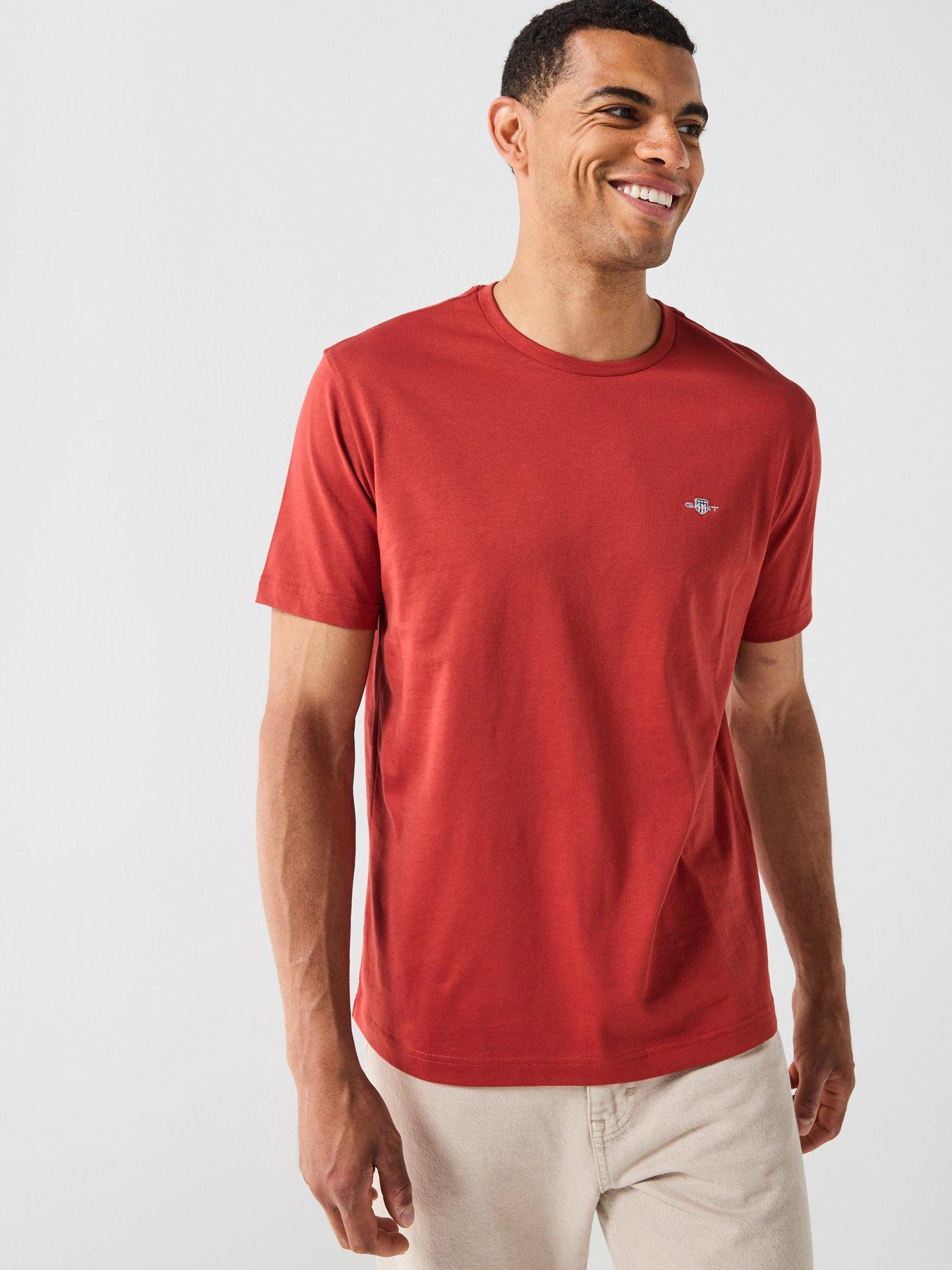 Image 1 of 5 of GANT Regular Fit Shield T-Shirt - Orange