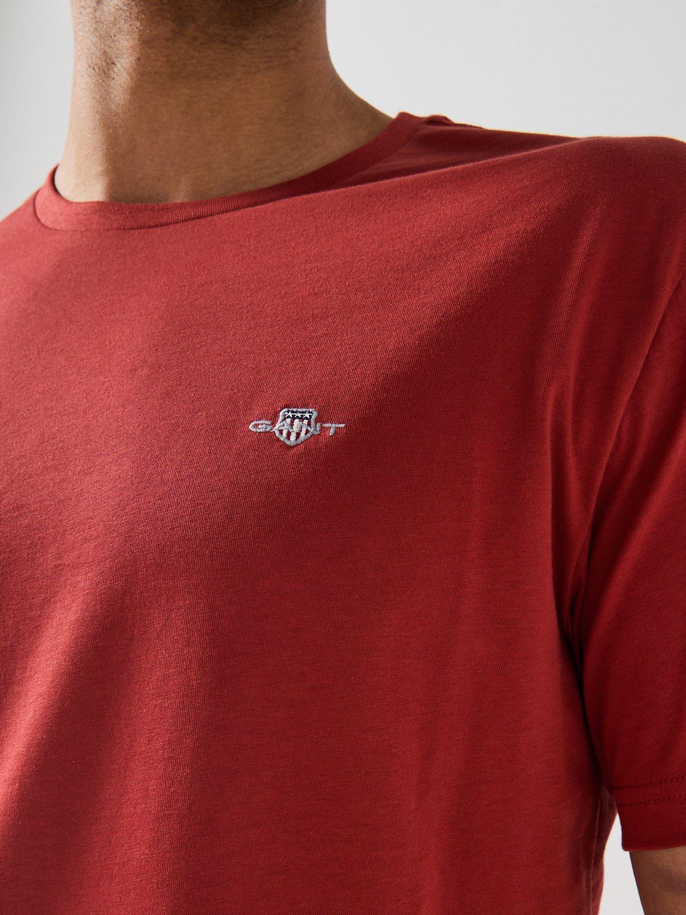 Image 4 of 5 of GANT Regular Fit Shield T-Shirt - Orange