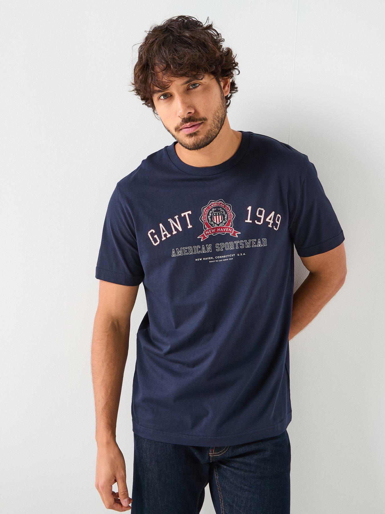 GANT Vintage Logo Graphic T-Shirt - Navy