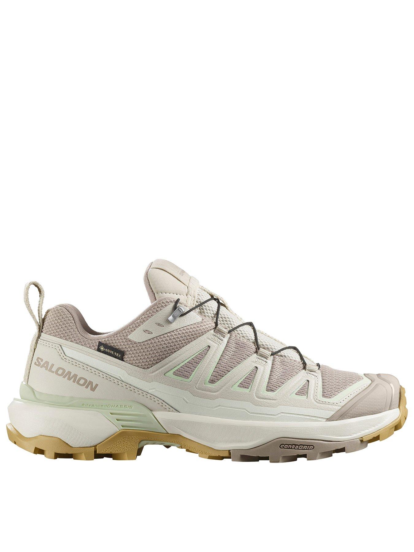 Salomon Womens Outdoor X Ultra 360 Edge Goretex Trainers - Beige