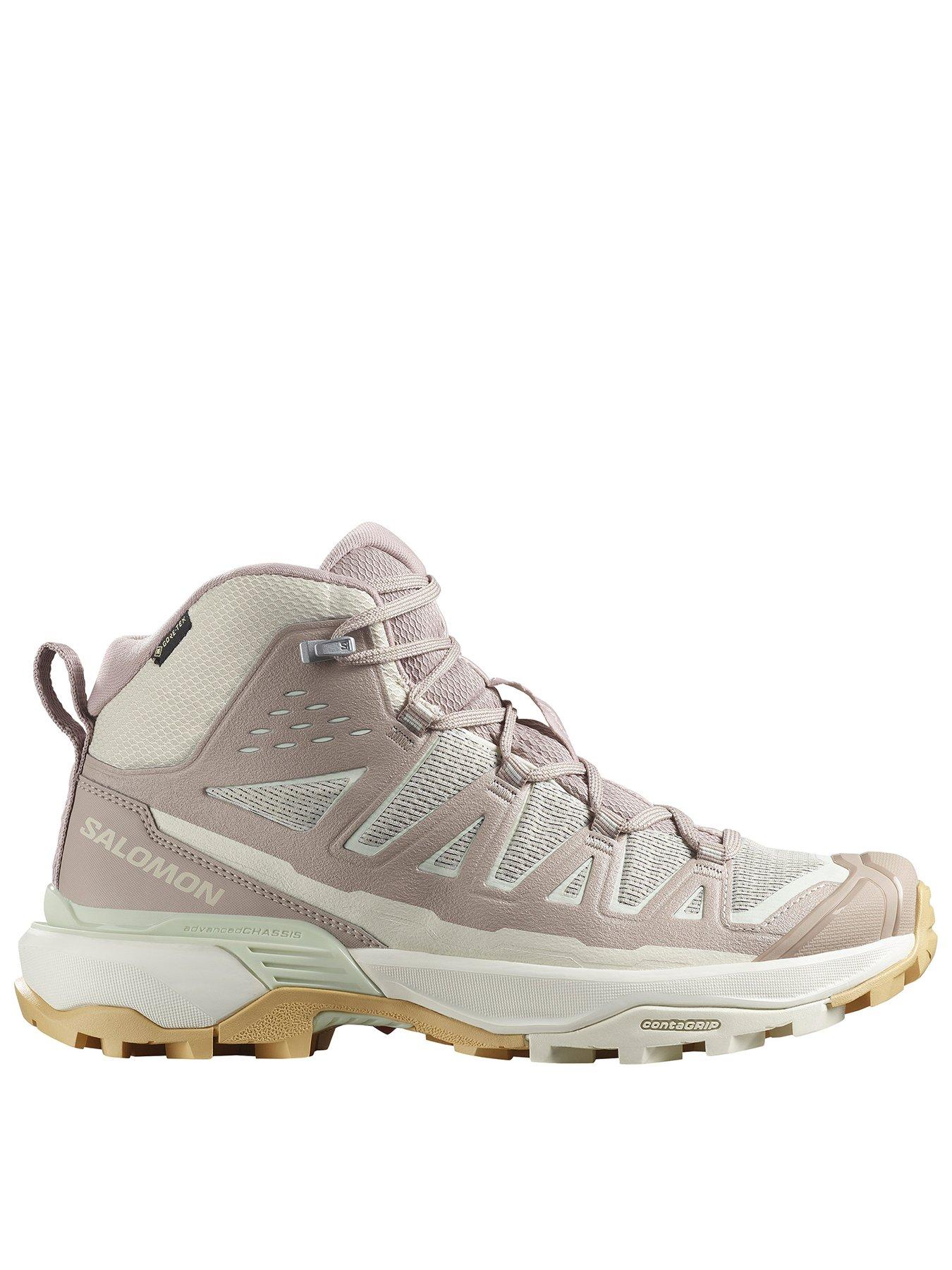 Salomon Womens Outdoor X Ultra 360 Edge Goretex Mid Boots - Beige