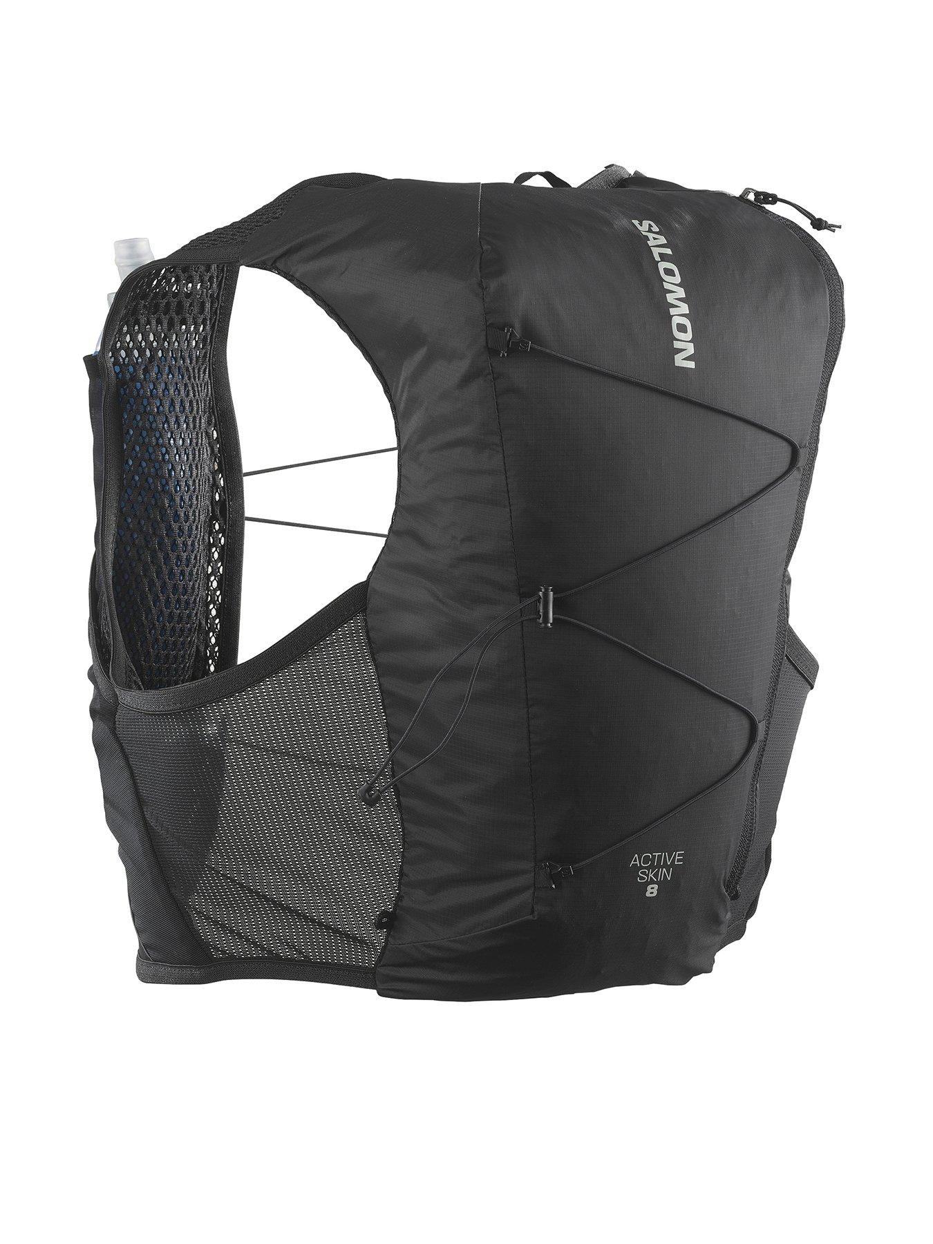 Image 1 of 3 of Salomon Adults Unisex Running Active Skin 8 Hydration Vest Set - Black