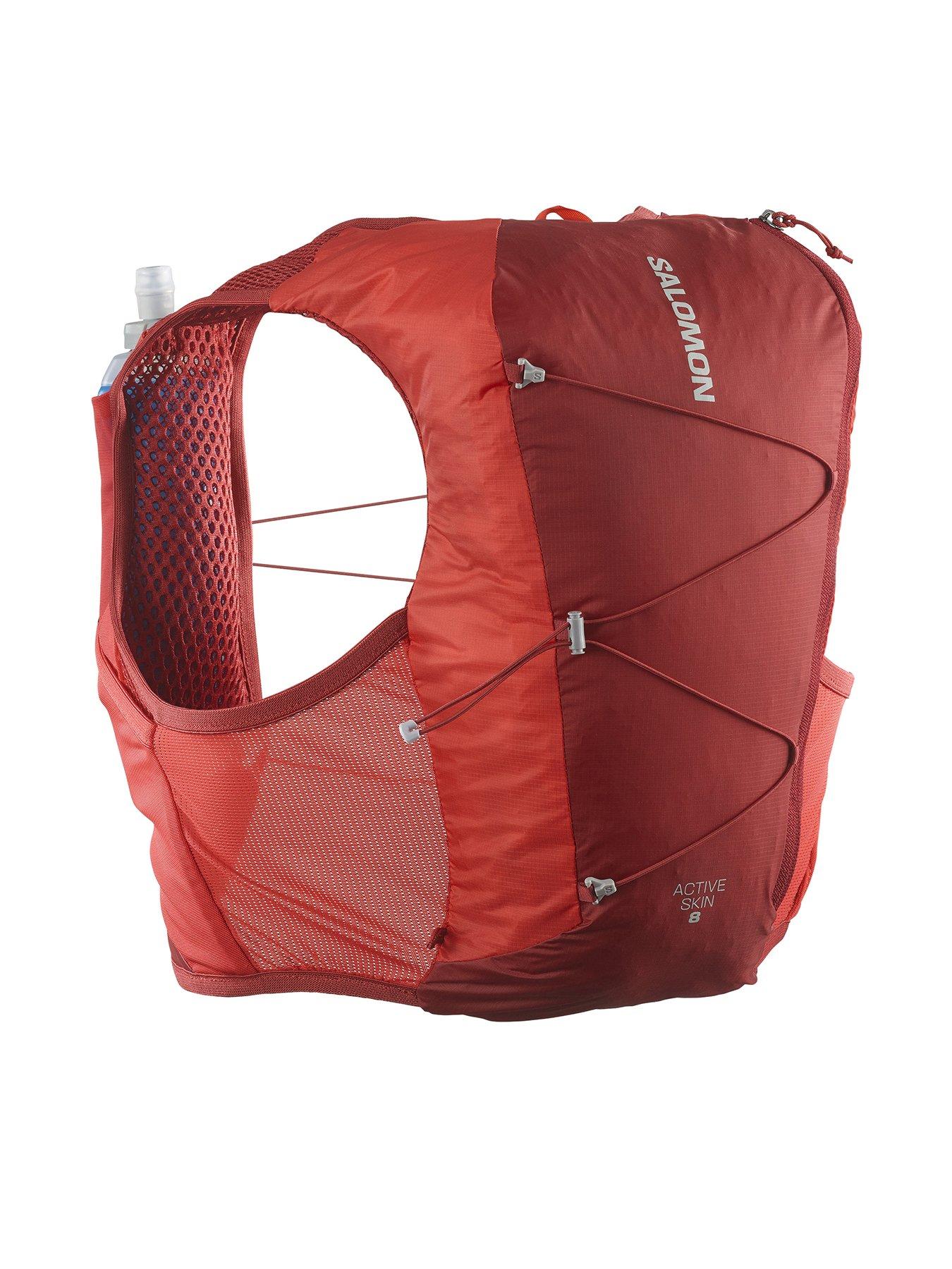 Salomon Adults Unisex Running Active Skin 8 Hydration Vest Set - Red/Black