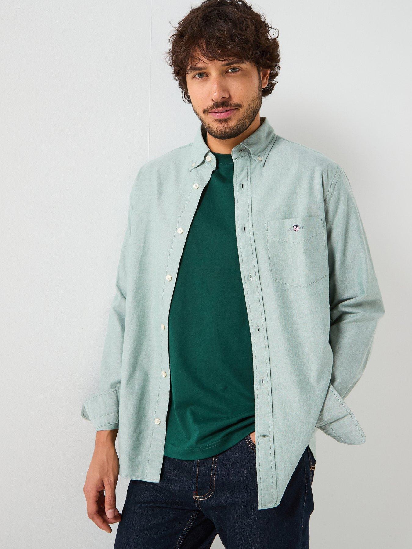 GANT Regular Fit Classic Oxford Long Sleeve Shirt - Green