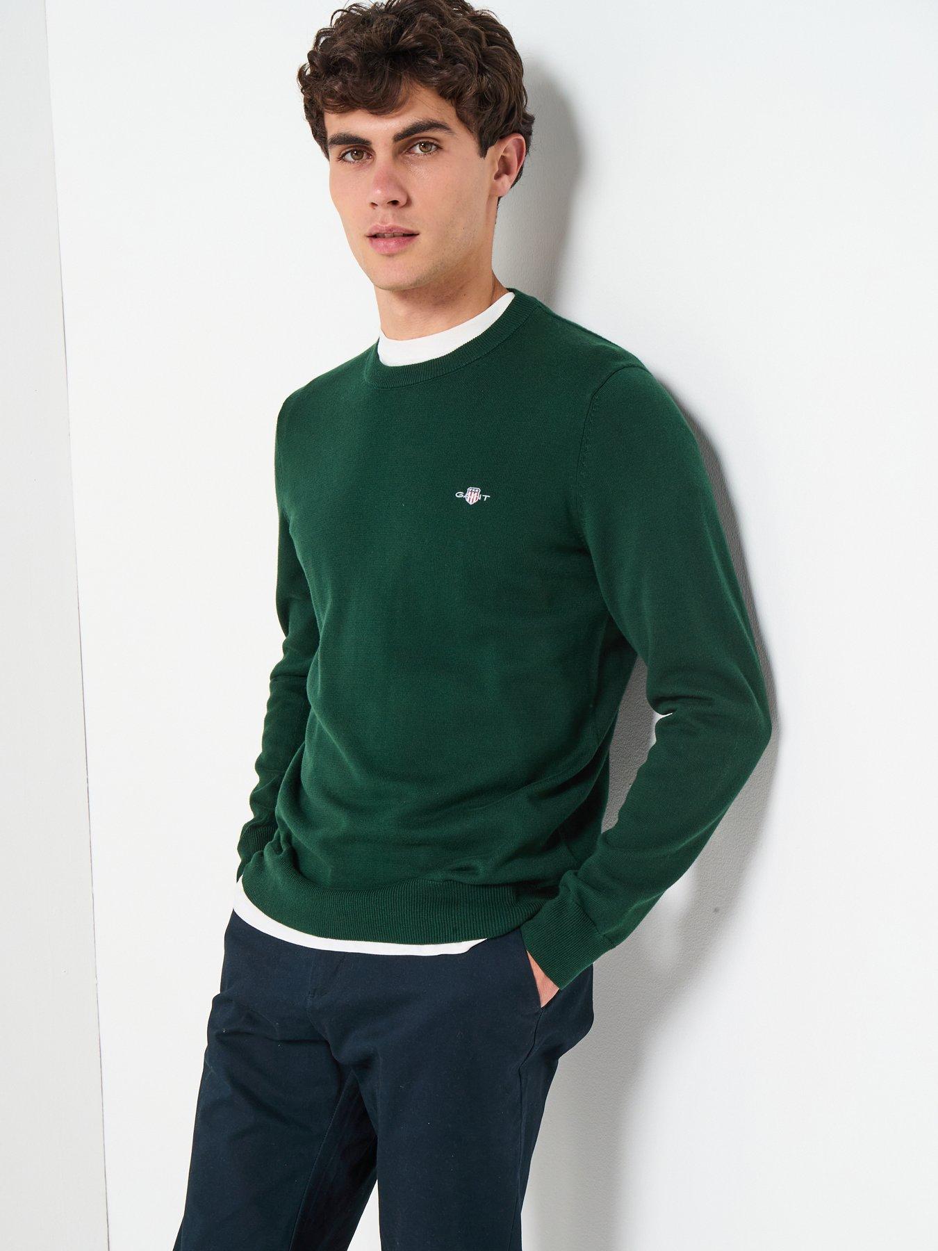 gant-cottonwool-crew-knitted-jumper-green