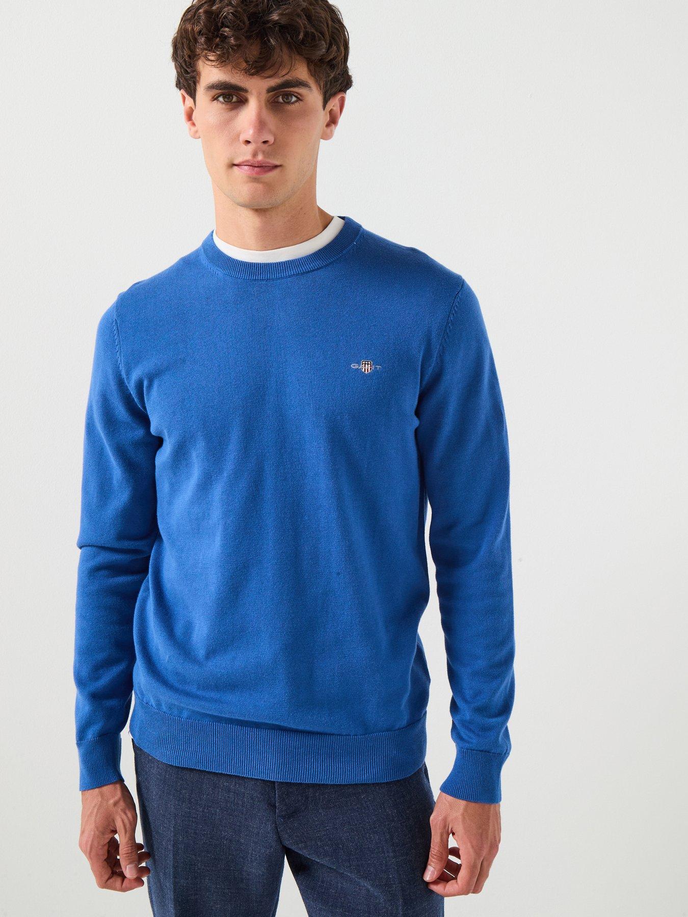 gant-cottonwool-crew-knitted-jumper-bluefront