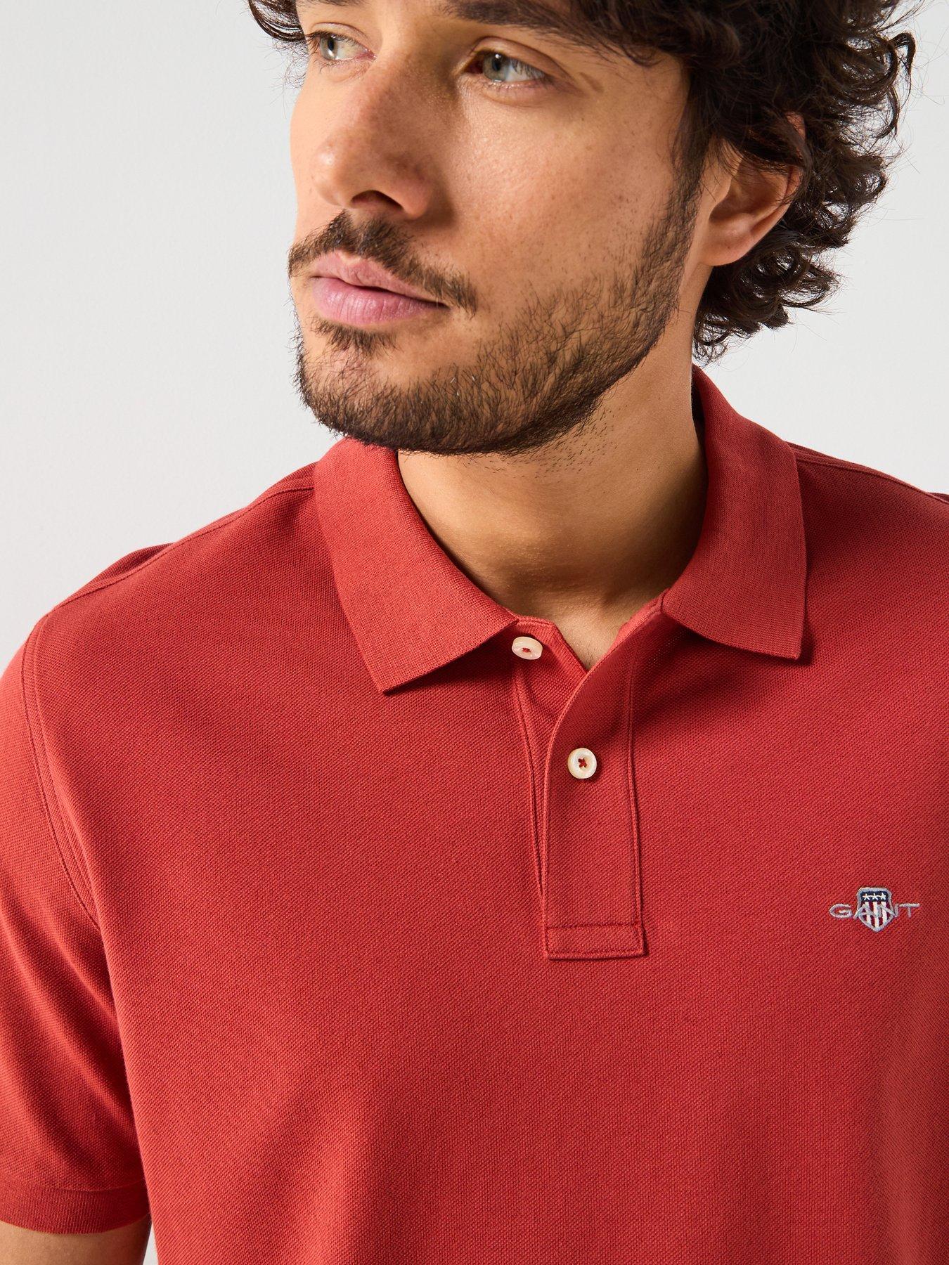 gant-regular-fit-shield-pique-polo-shirt-orangeoutfit
