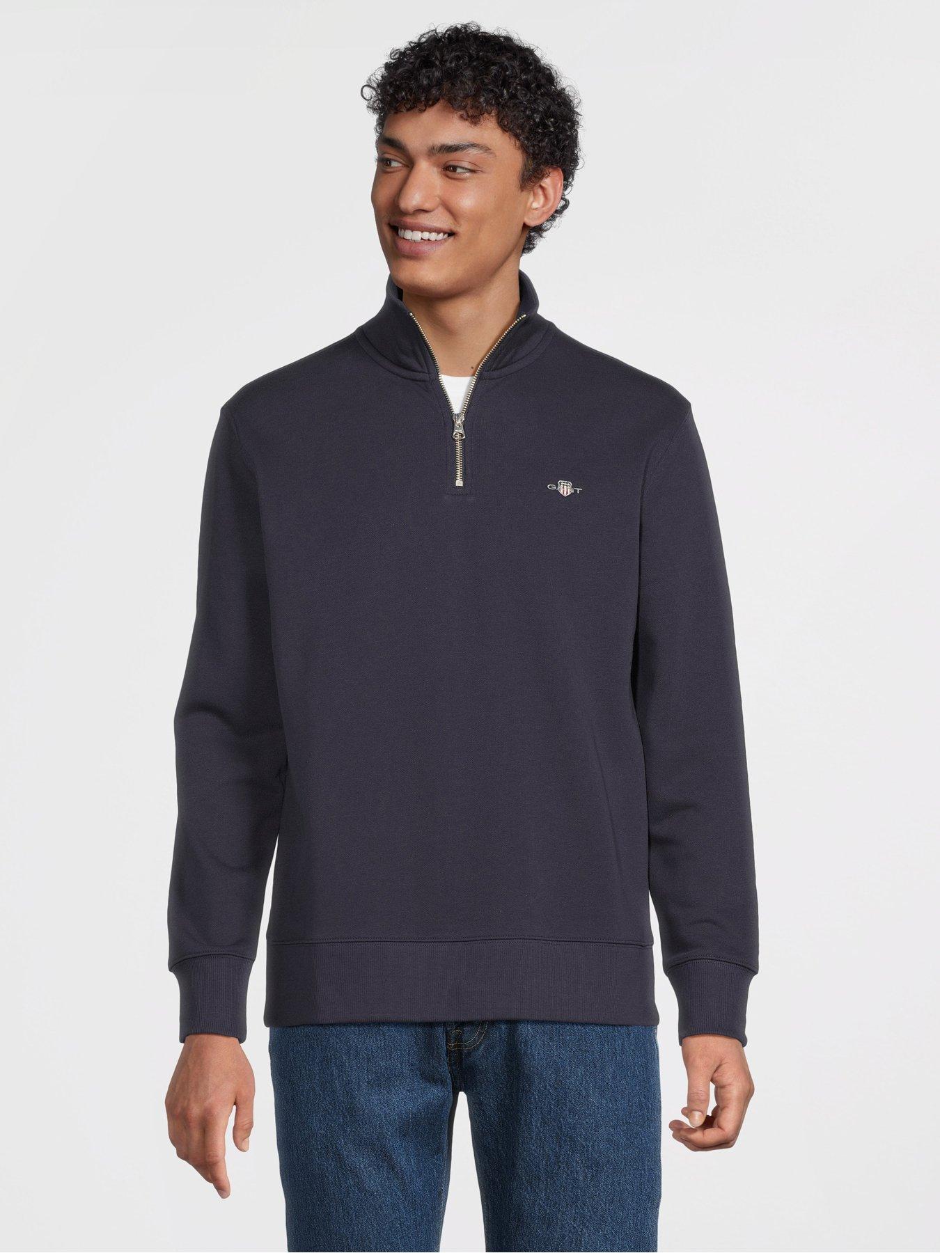 gant-regular-fit-shield-14-zip-sweat-navyfront