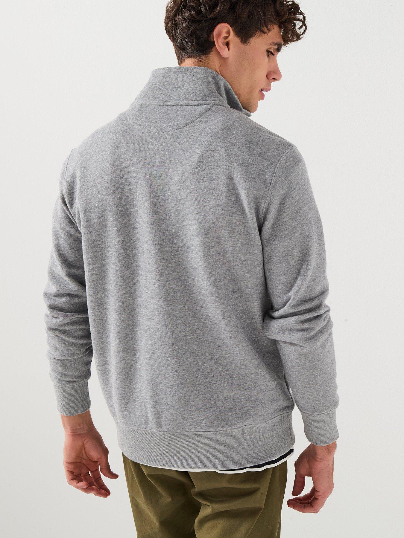 gant-regular-fit-shield-14-zip-sweat-light-greystillFront